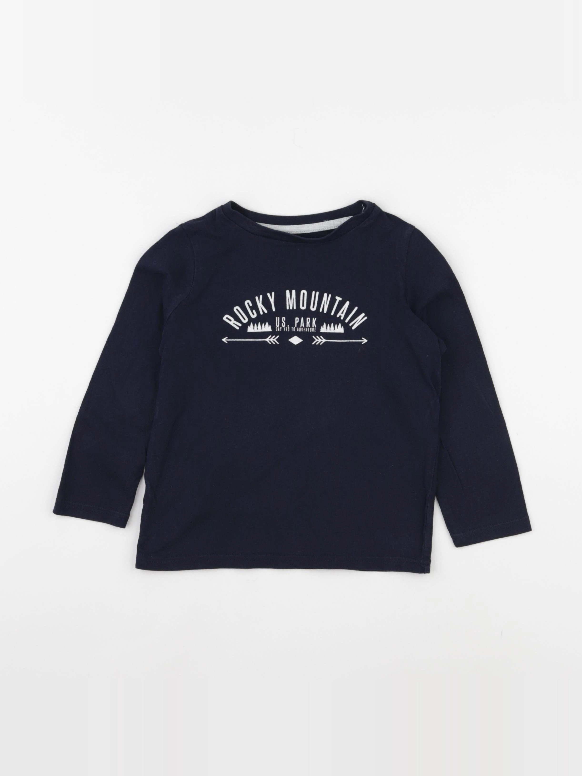 Vertbaudet - tee-shirt bleu - 4 ans
