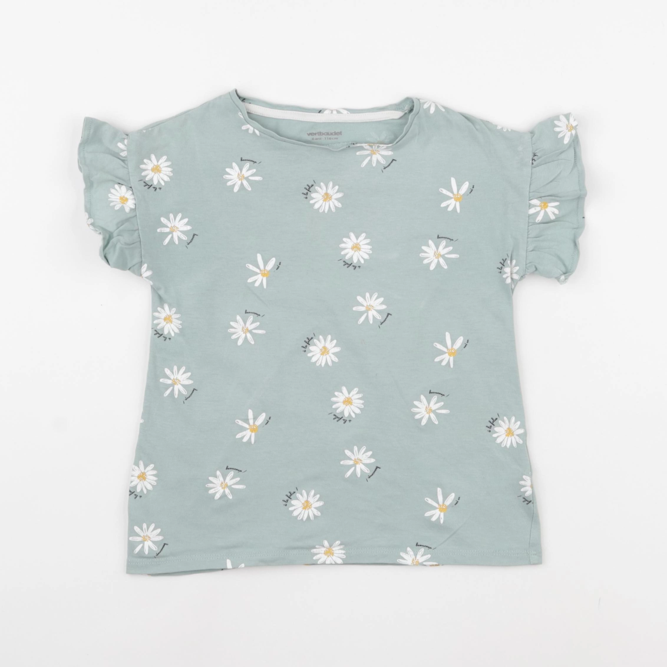 Vertbaudet - tee-shirt vert - 4 ans