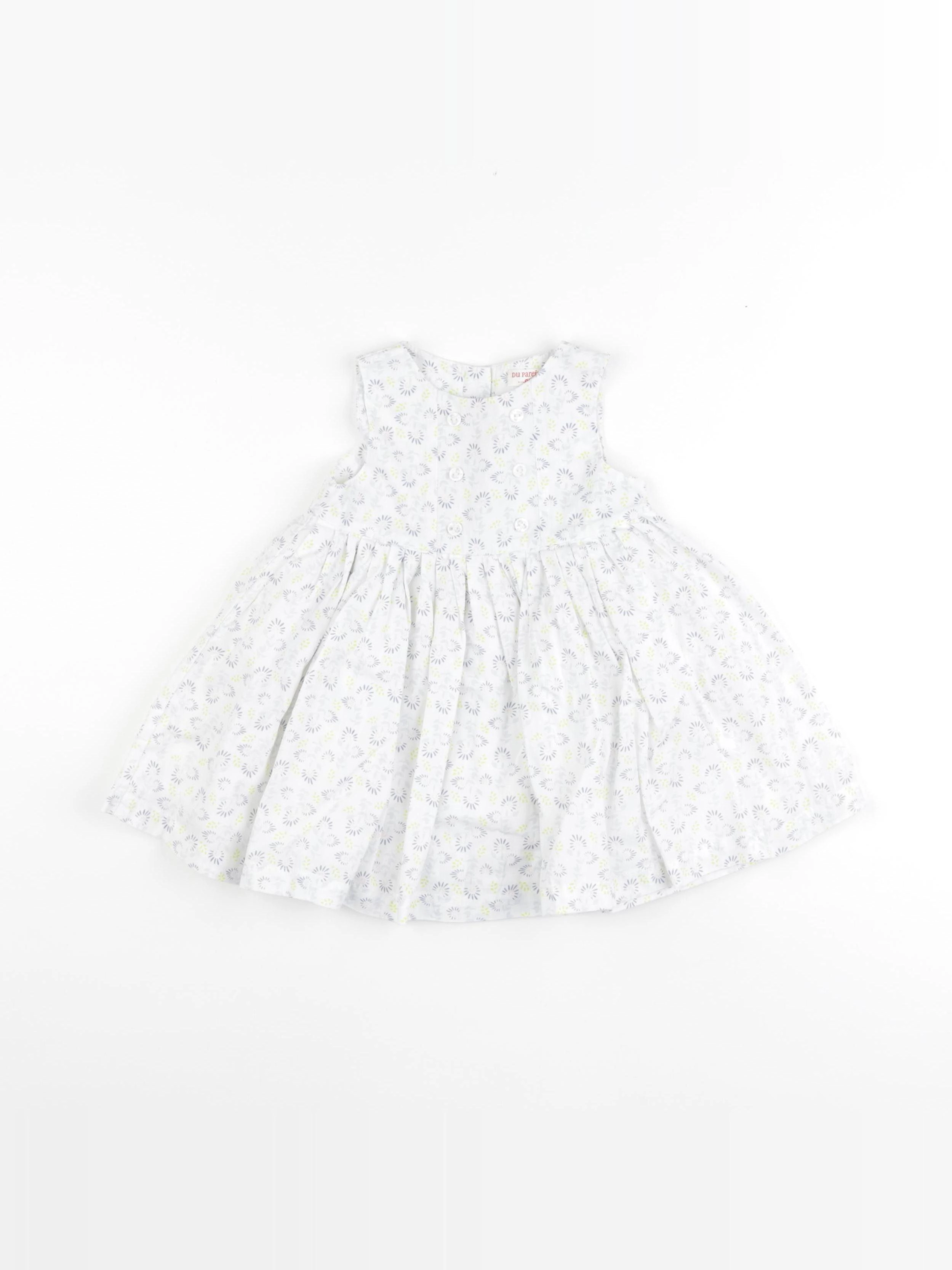 DPAM - robe blanc, bleu - 12 mois