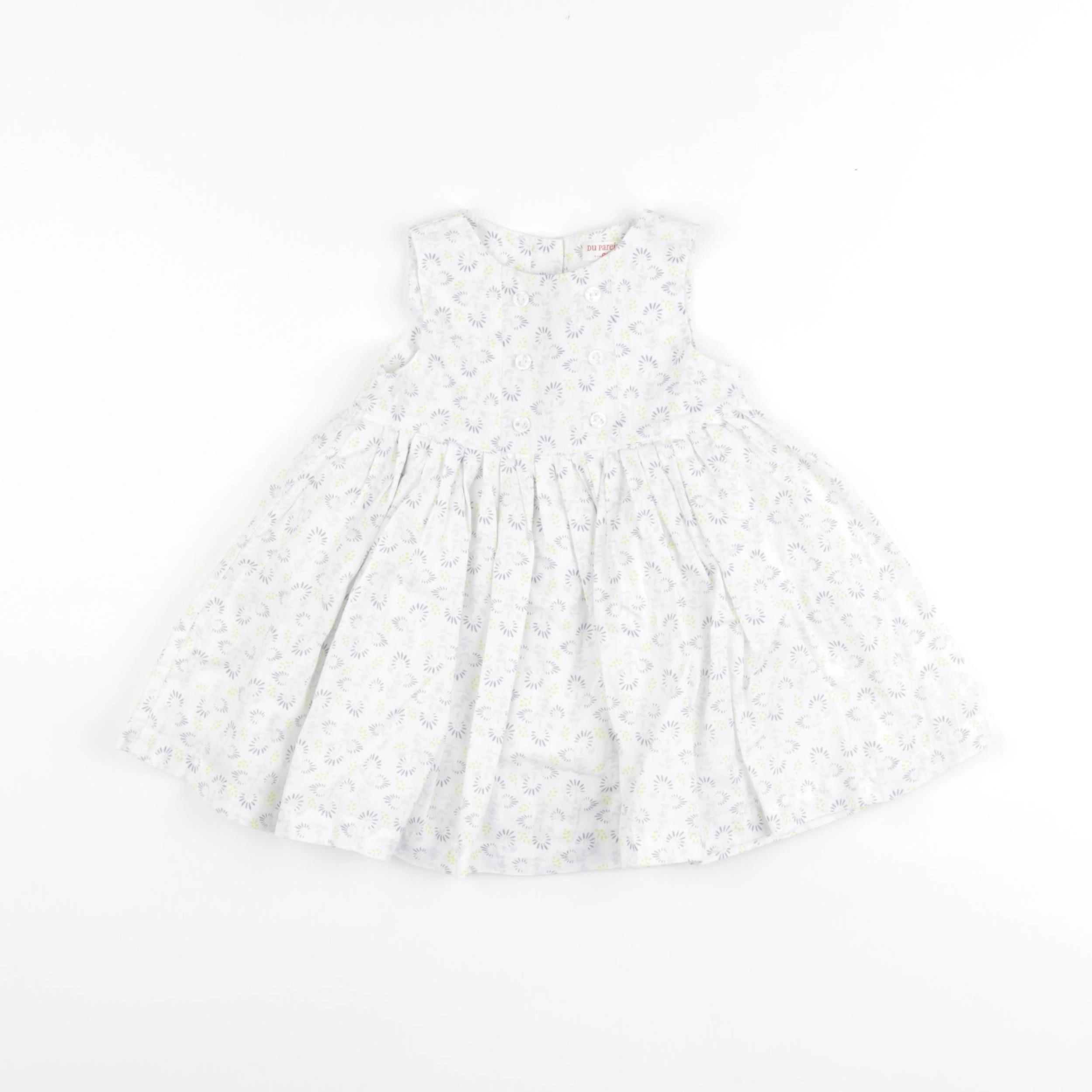 DPAM - robe blanc, bleu - 12 mois