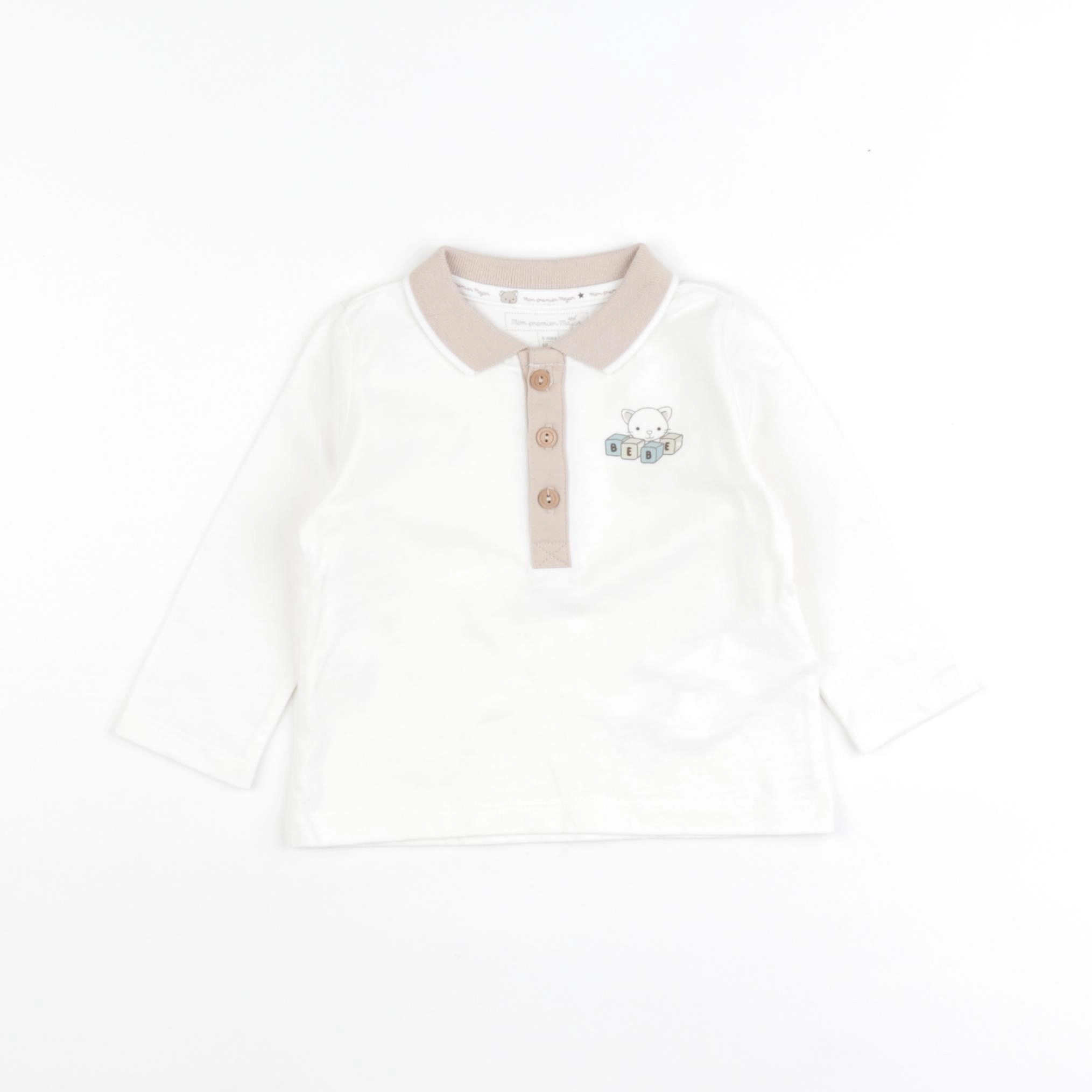 Sergent Major - tee-shirt beige - 6 mois