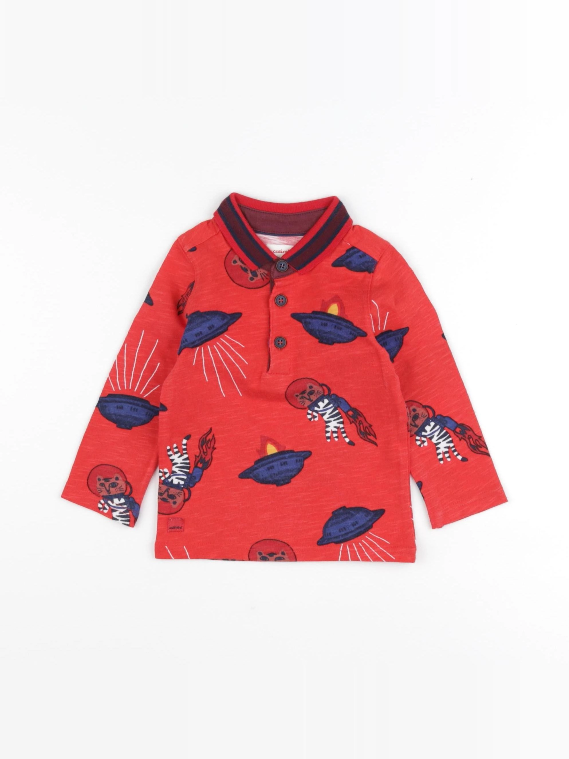 Catimini - tee-shirt rouge - 12 mois