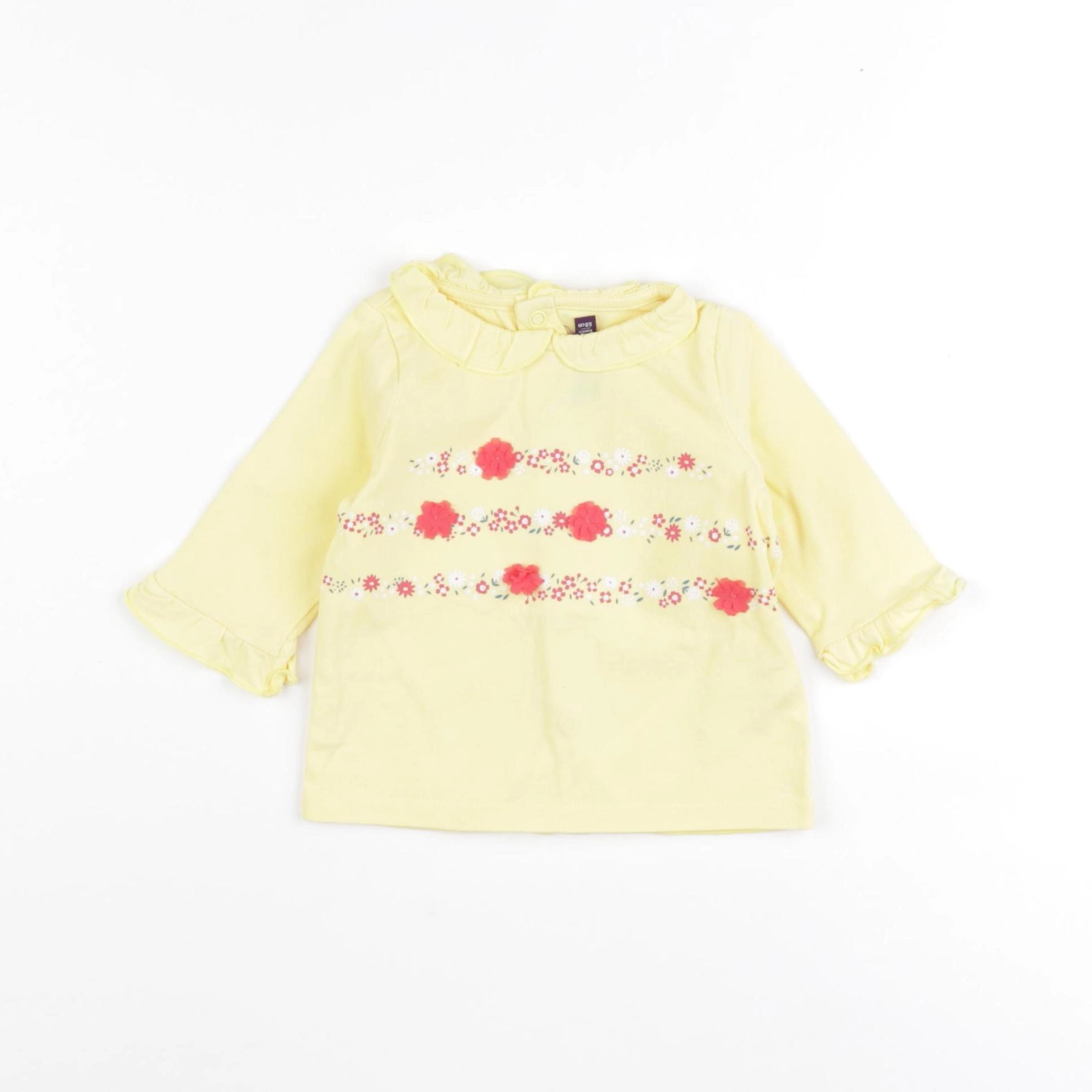 Sergent Major - tee-shirt jaune - 6 mois