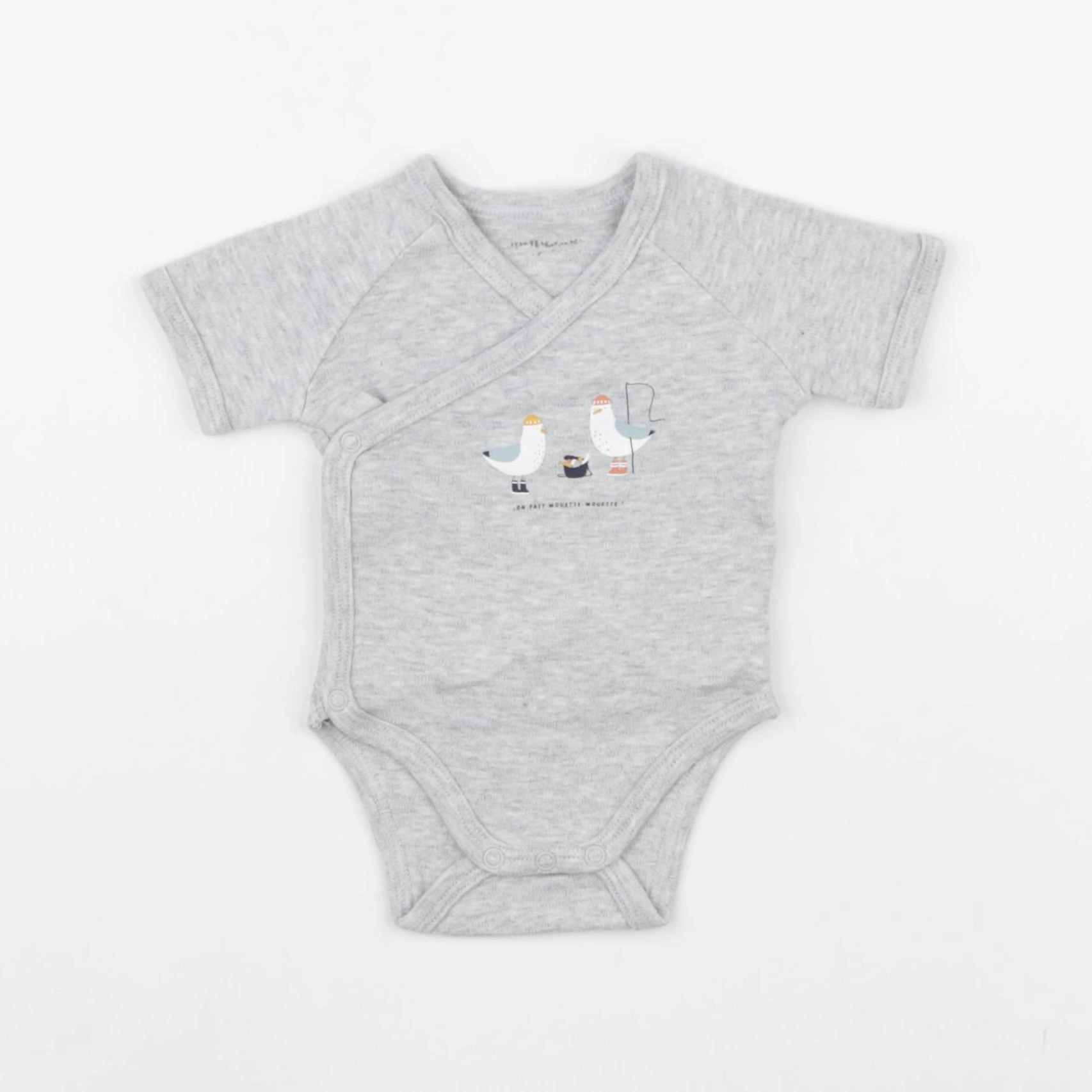 Vertbaudet - body gris - 1 mois