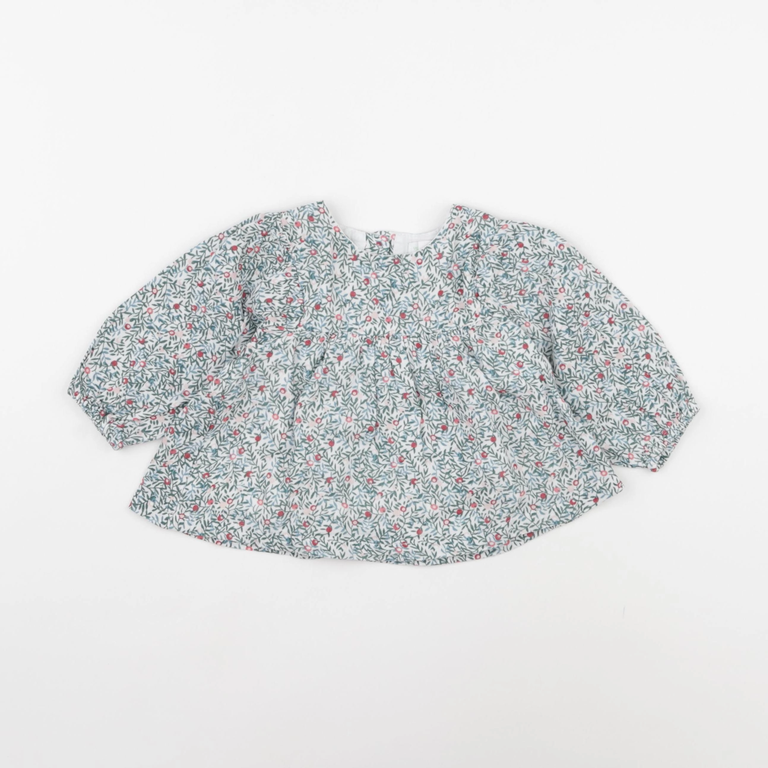 Vertbaudet - blouse vert - 9 mois