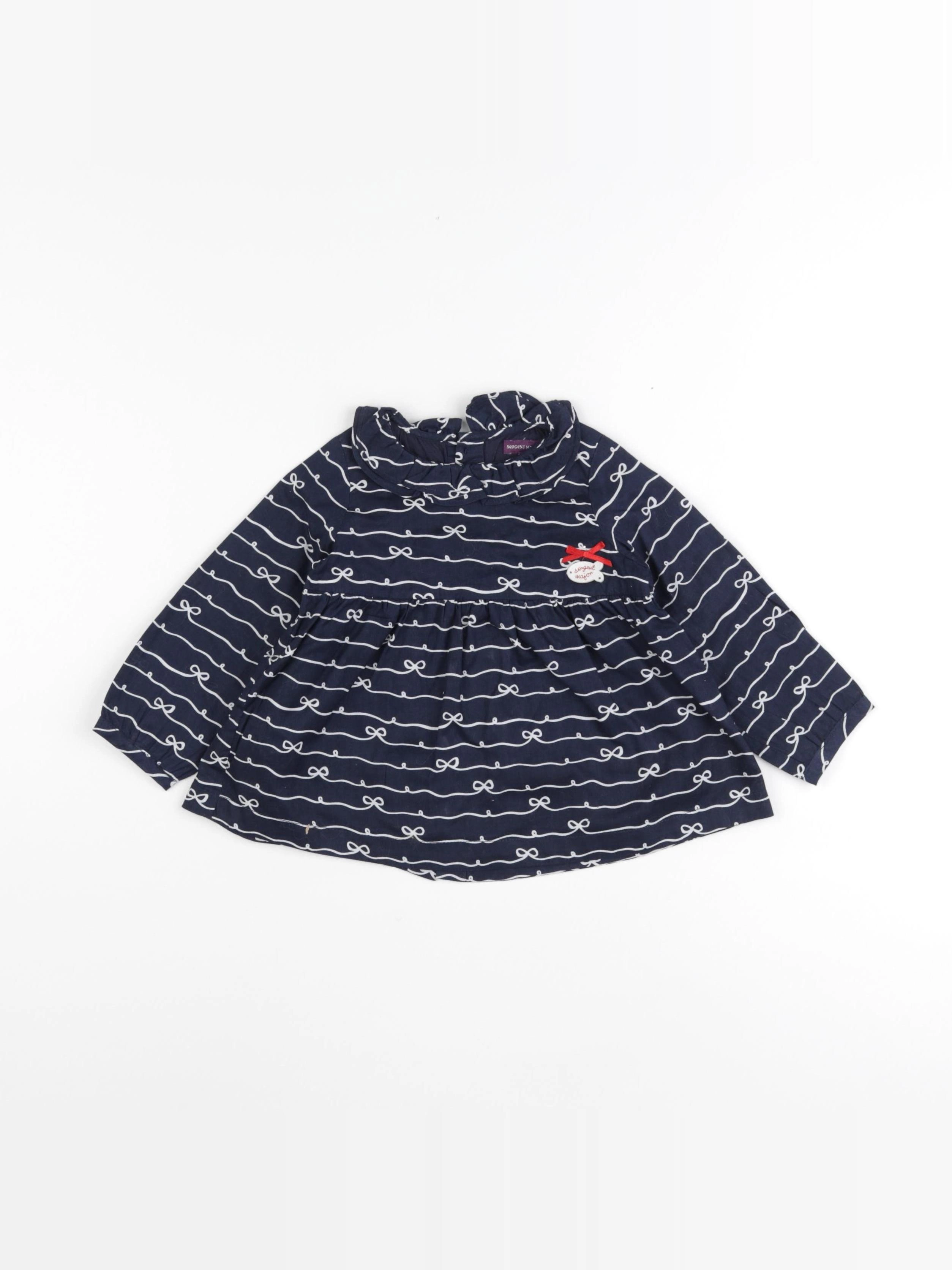 Sergent Major - blouse bleu - 12 mois