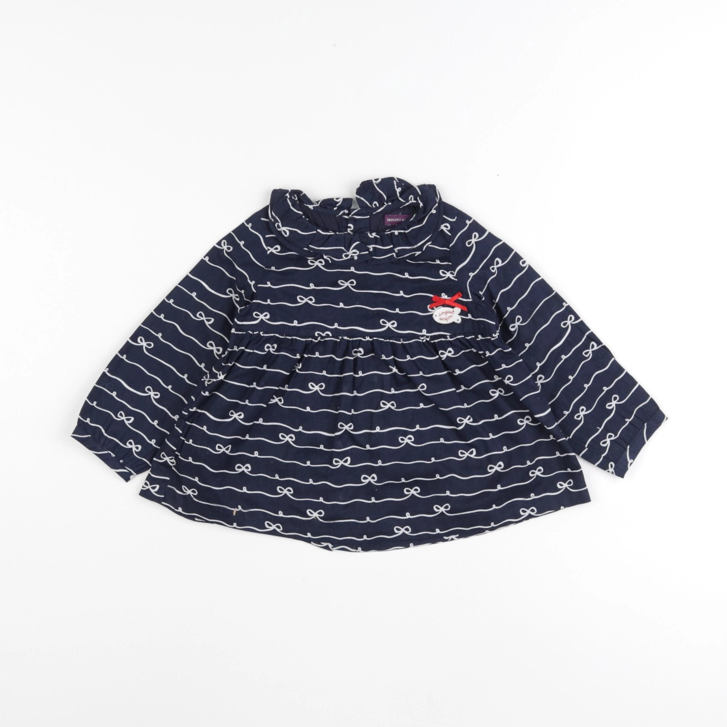 Sergent Major - blouse bleu - 12 mois
