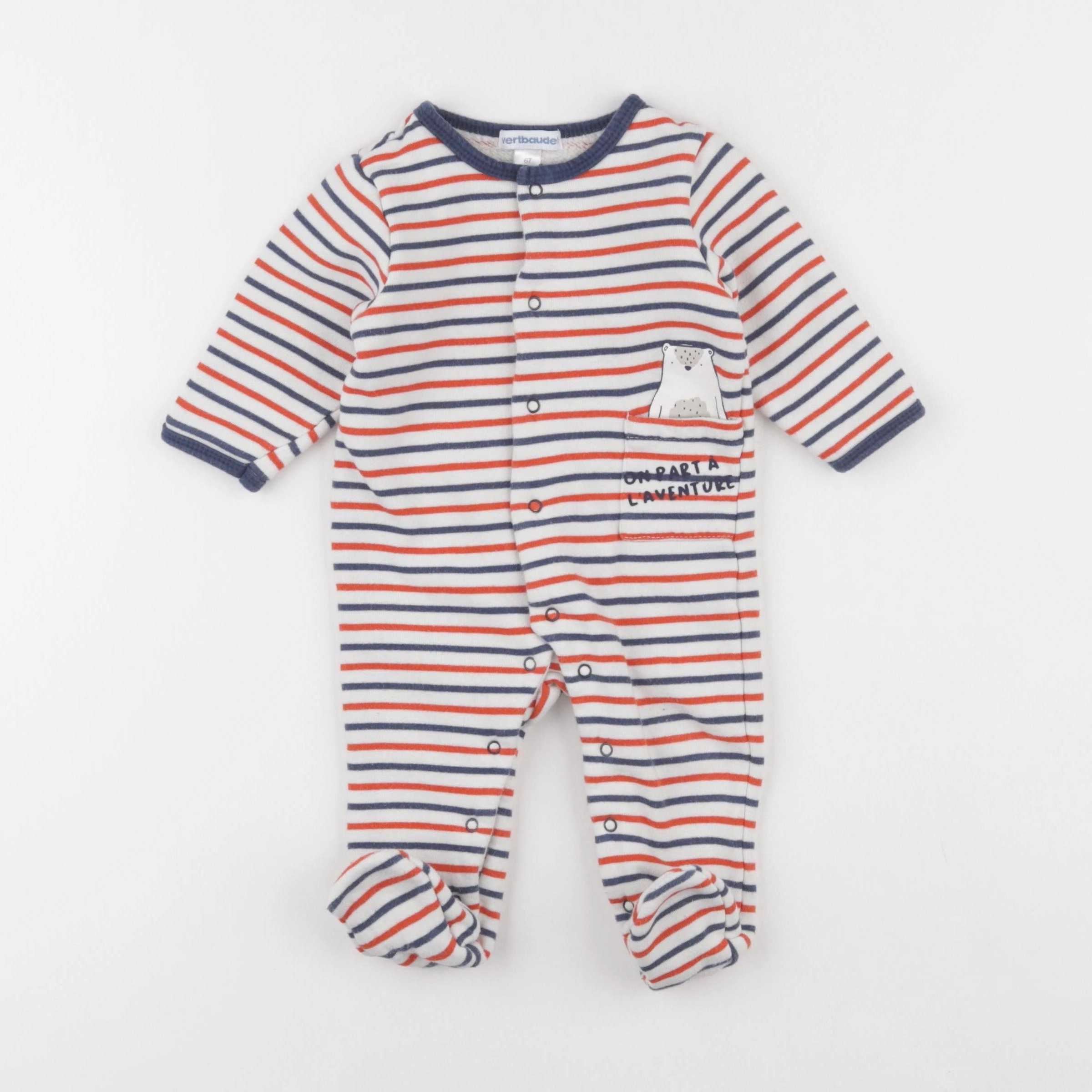 Vertbaudet - pyjama coton multicolore - 6 mois