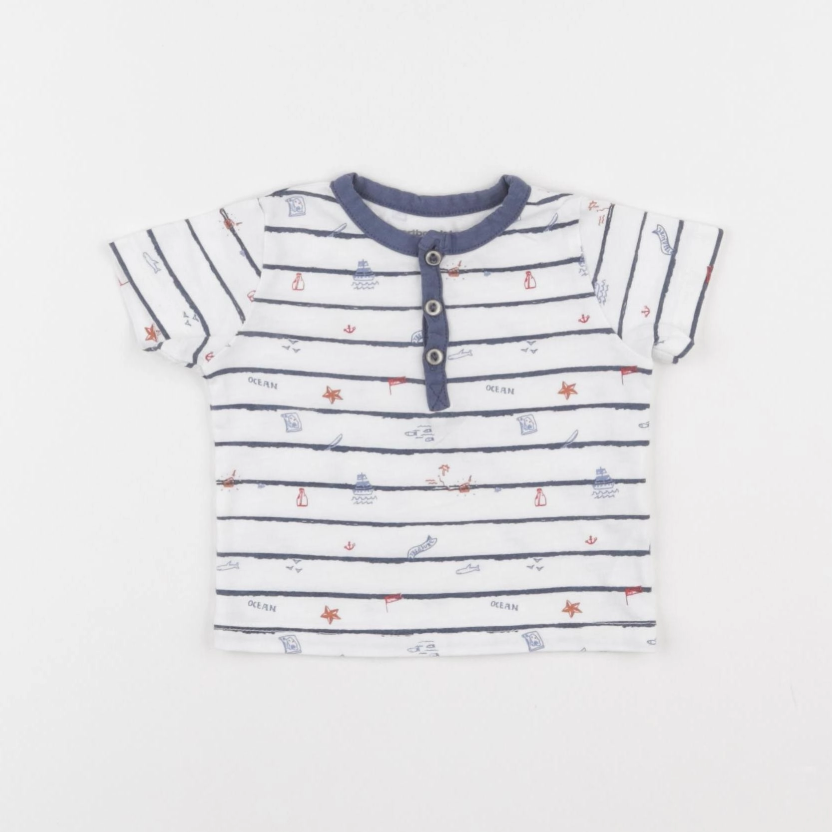 Vertbaudet - tee-shirt multicolore - 3 mois