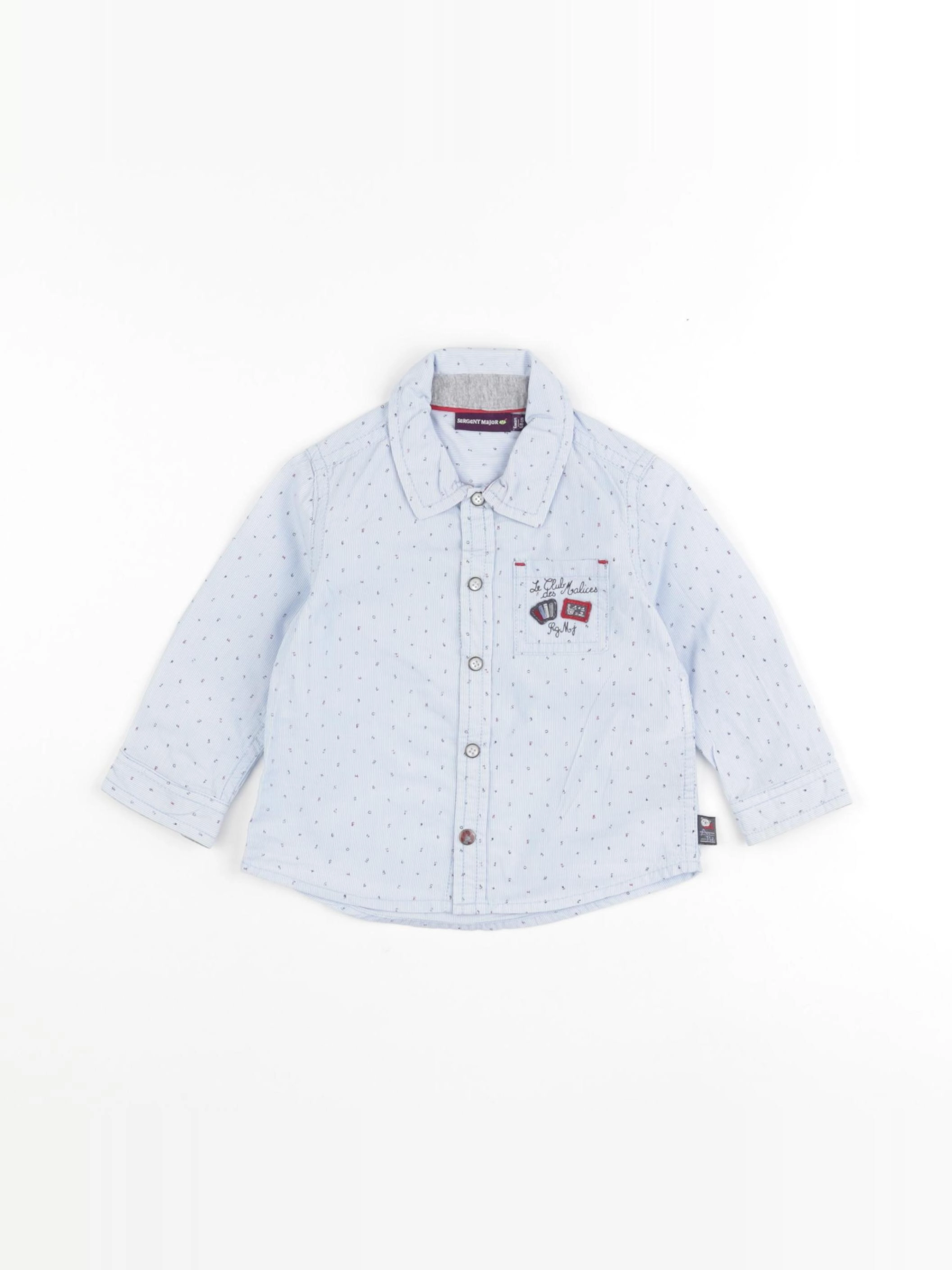 Sergent Major - chemise bleu - 6 mois
