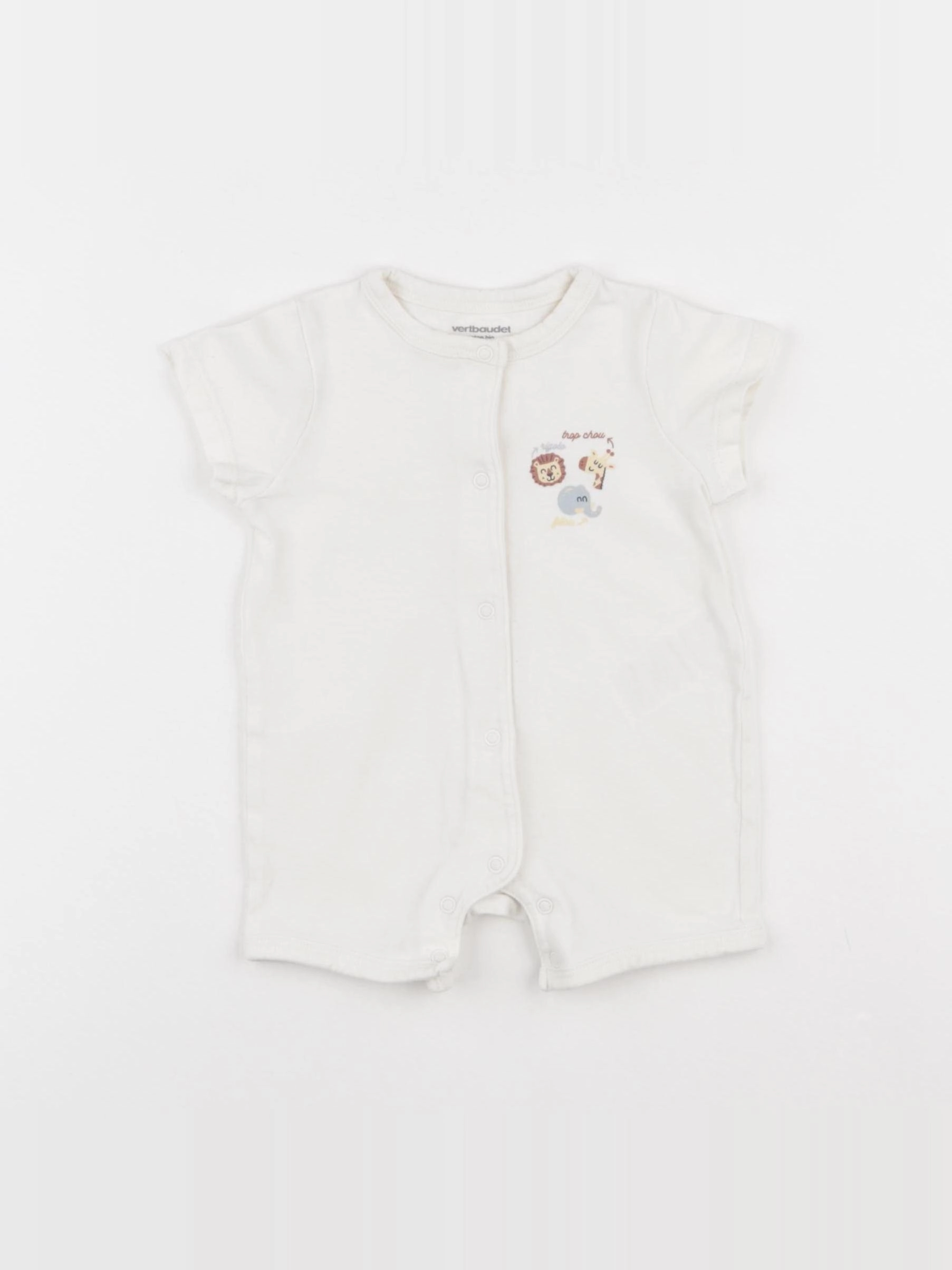 Vertbaudet - combinaison beige - 3 mois