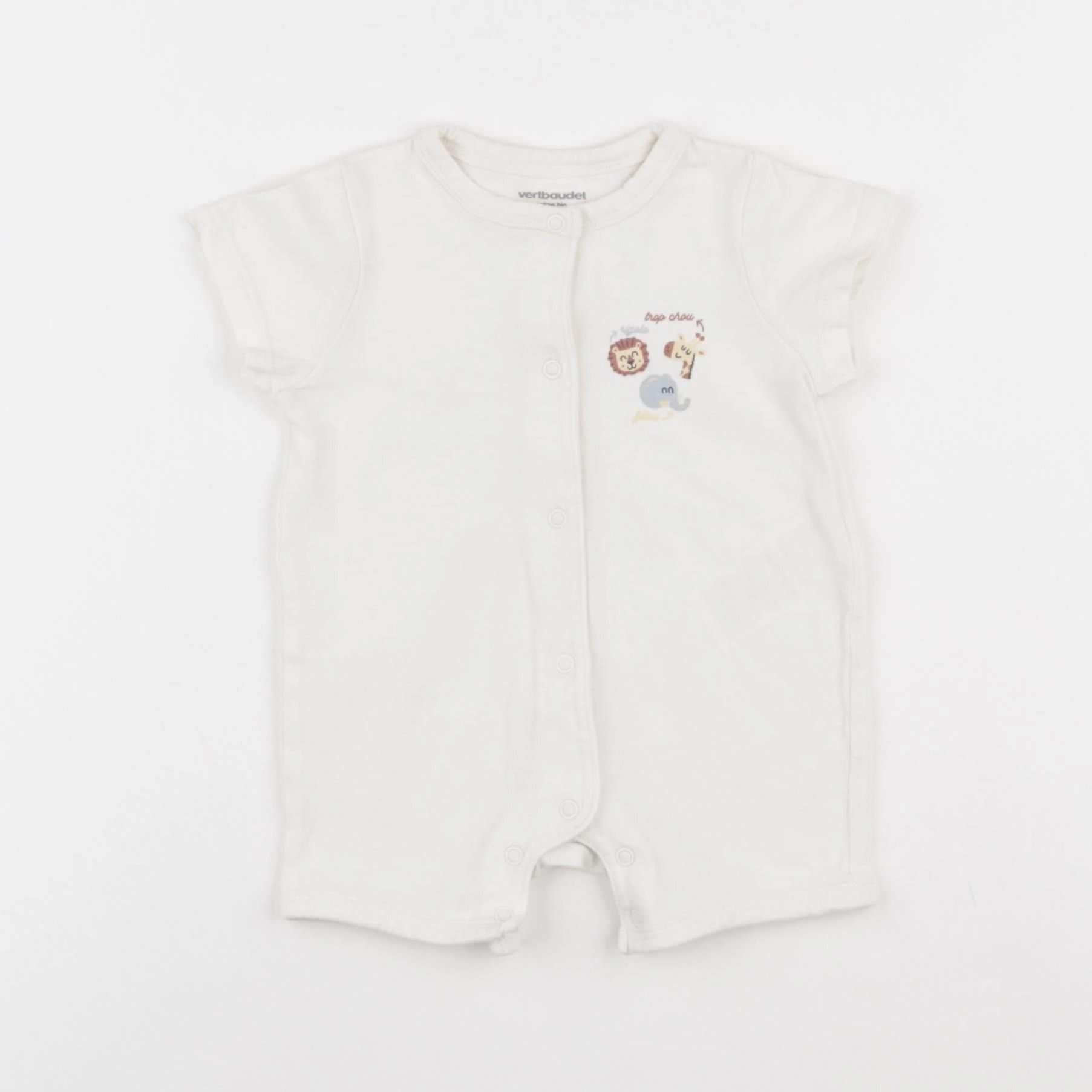 Vertbaudet - combinaison beige - 3 mois