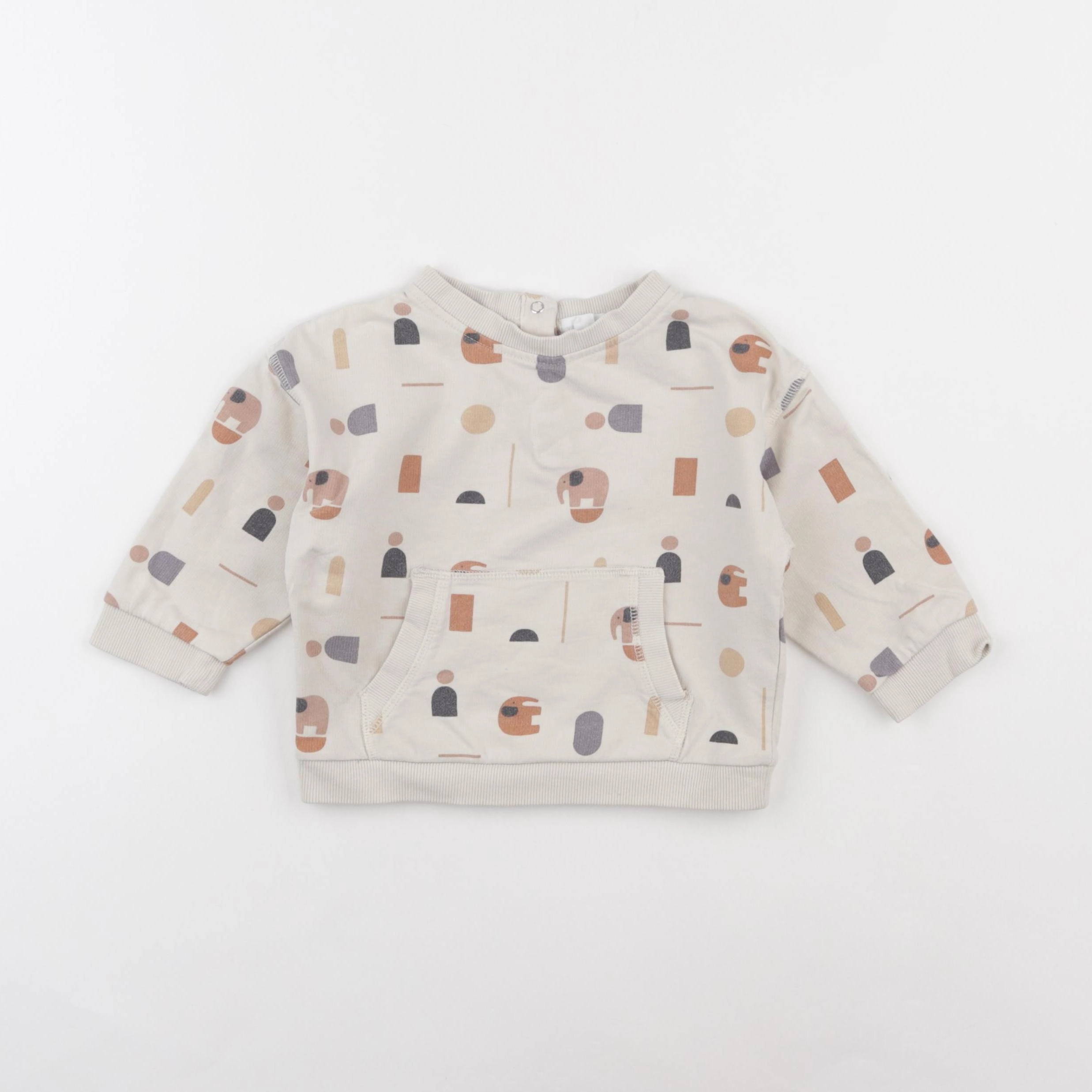 Vertbaudet - sweat beige - 18 mois