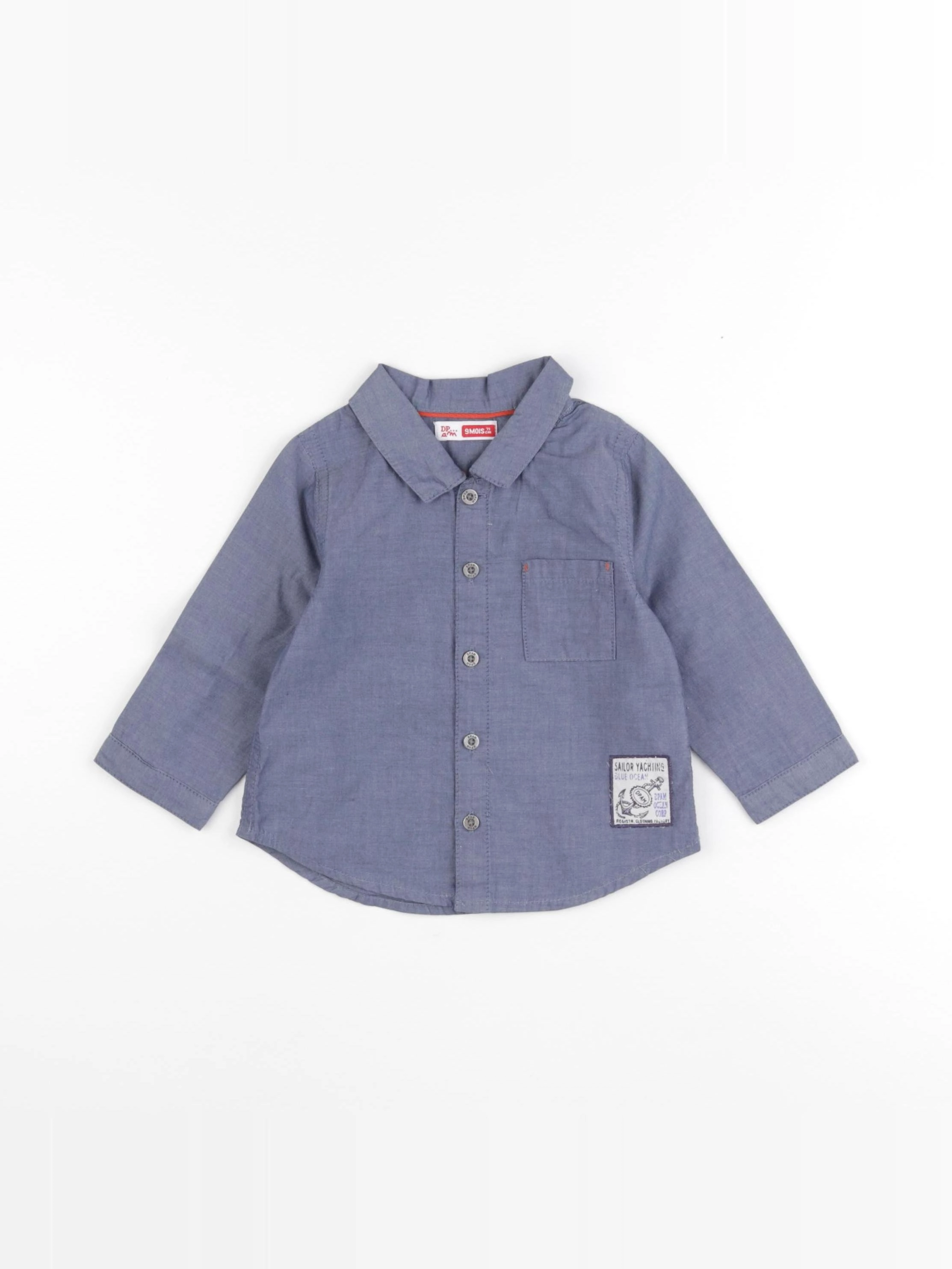 DPAM - chemise bleu - 9 mois