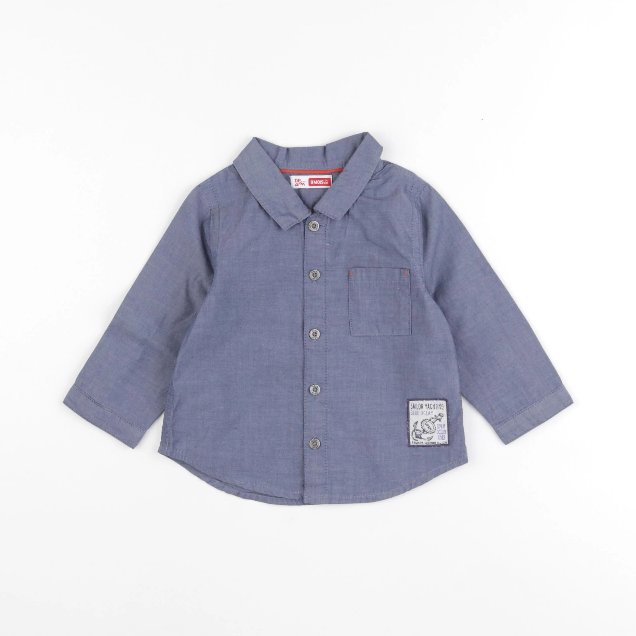 DPAM - chemise bleu - 9 mois