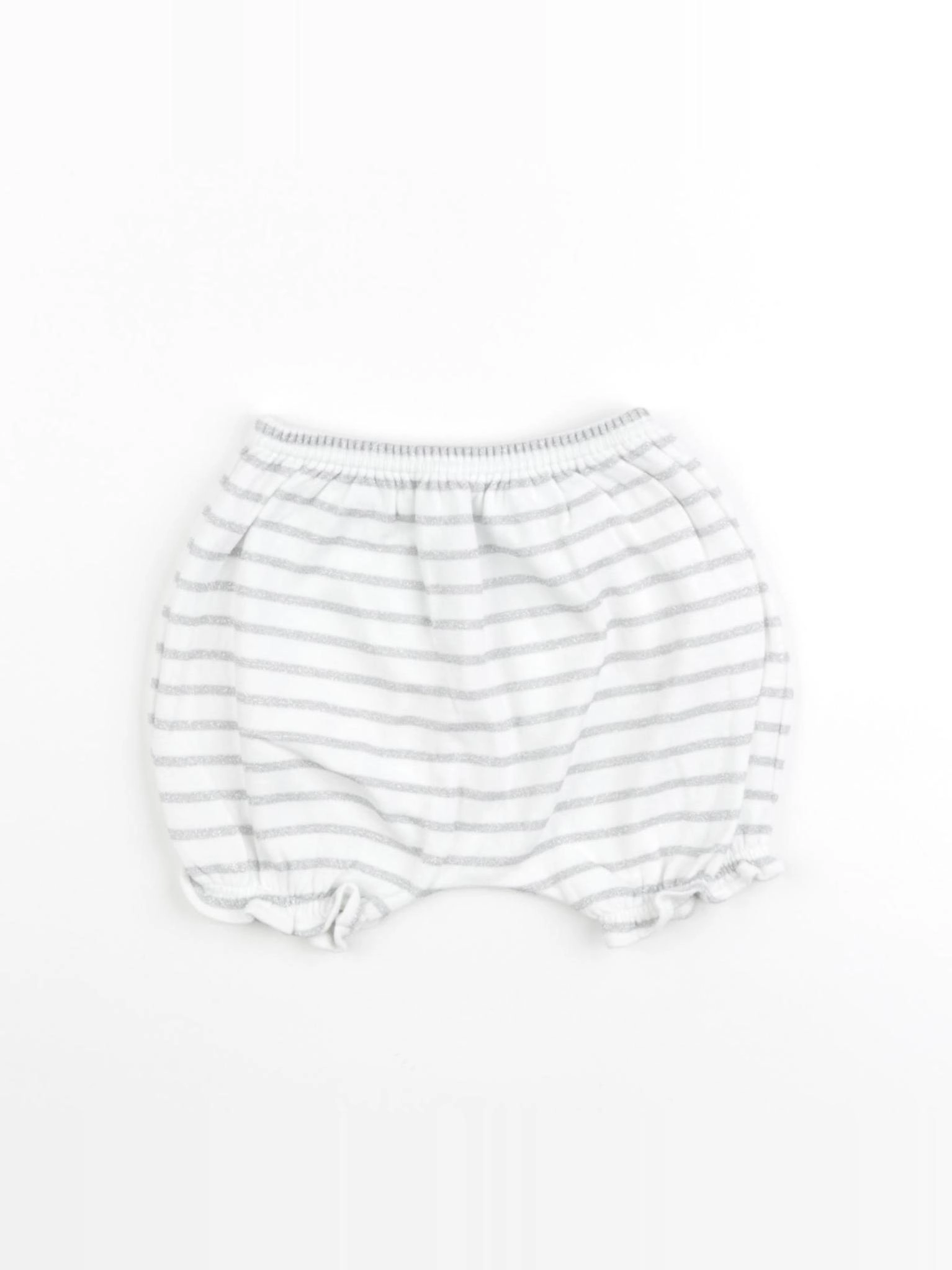 Petit Bateau - bloomer blanc, argent - 12 mois