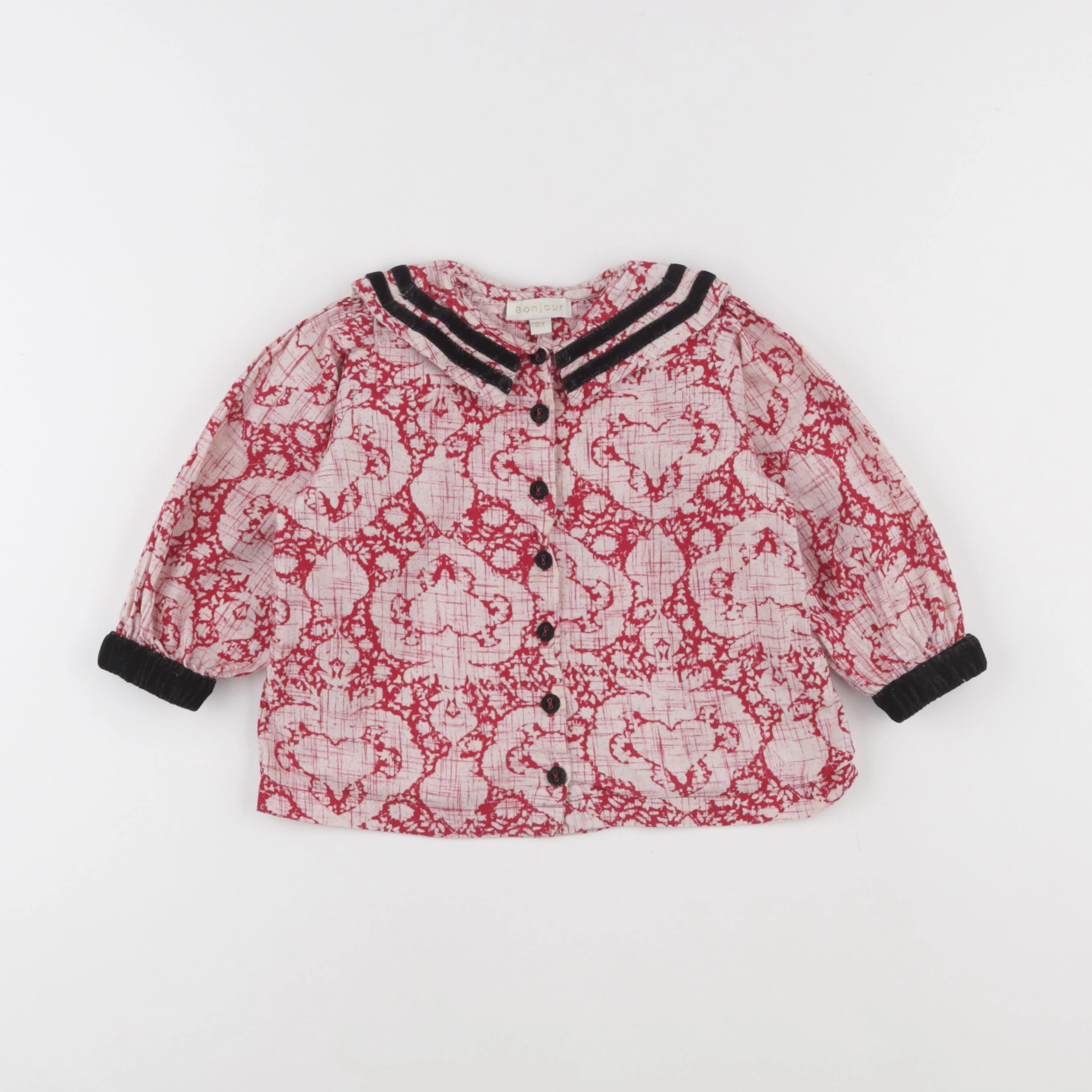 Bonjour Little - blouse rose - 2 ans