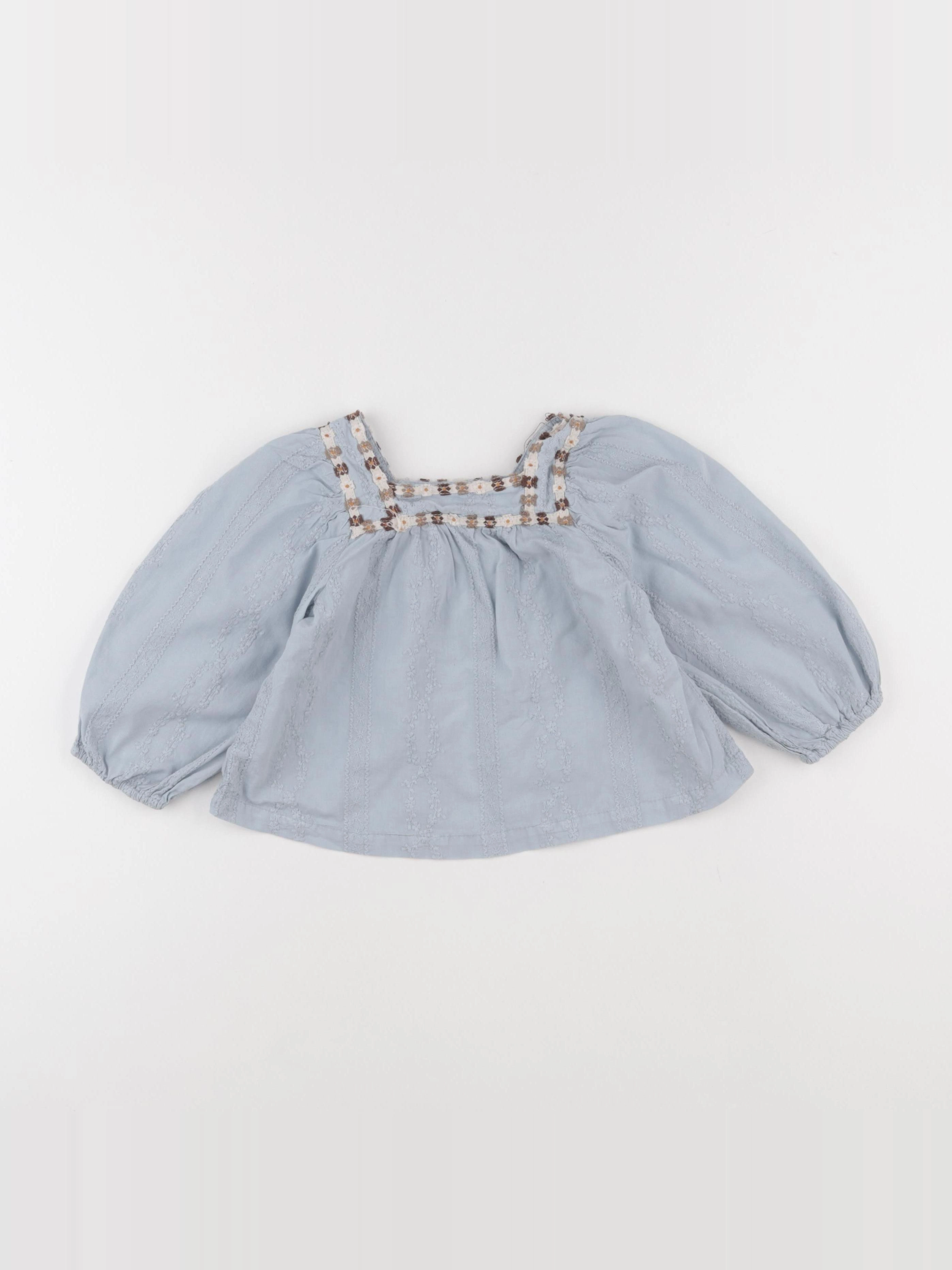 Zara - blouse bleu - 2 ans
