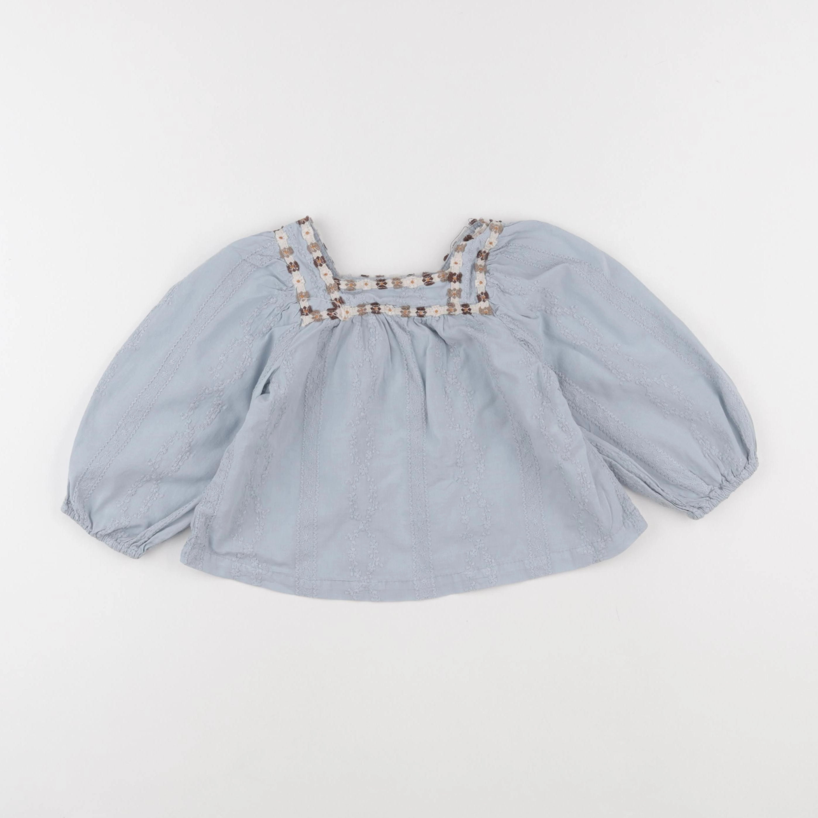 Zara - blouse bleu - 2 ans