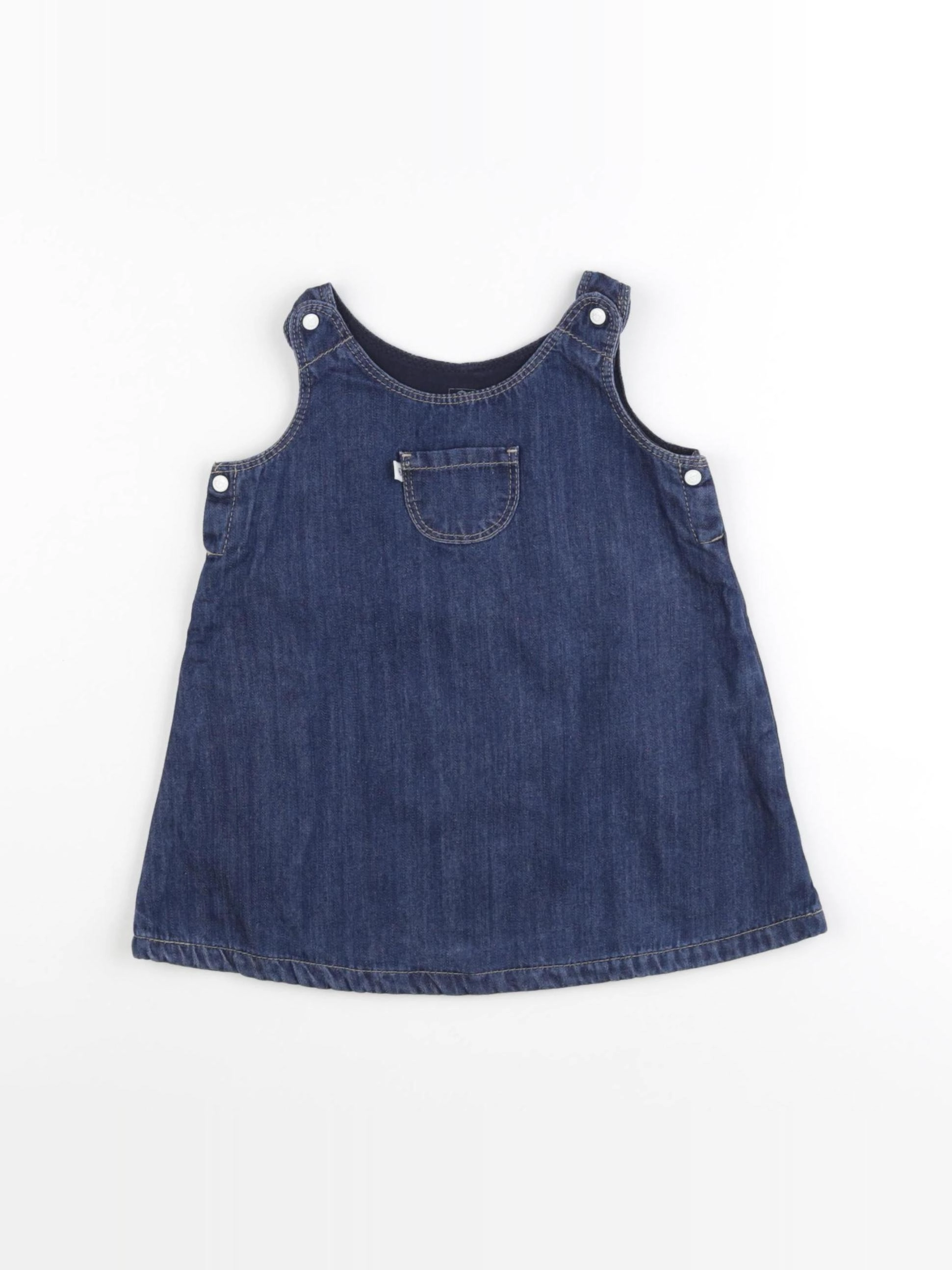 Petit Bateau - robe bleu - 12 mois