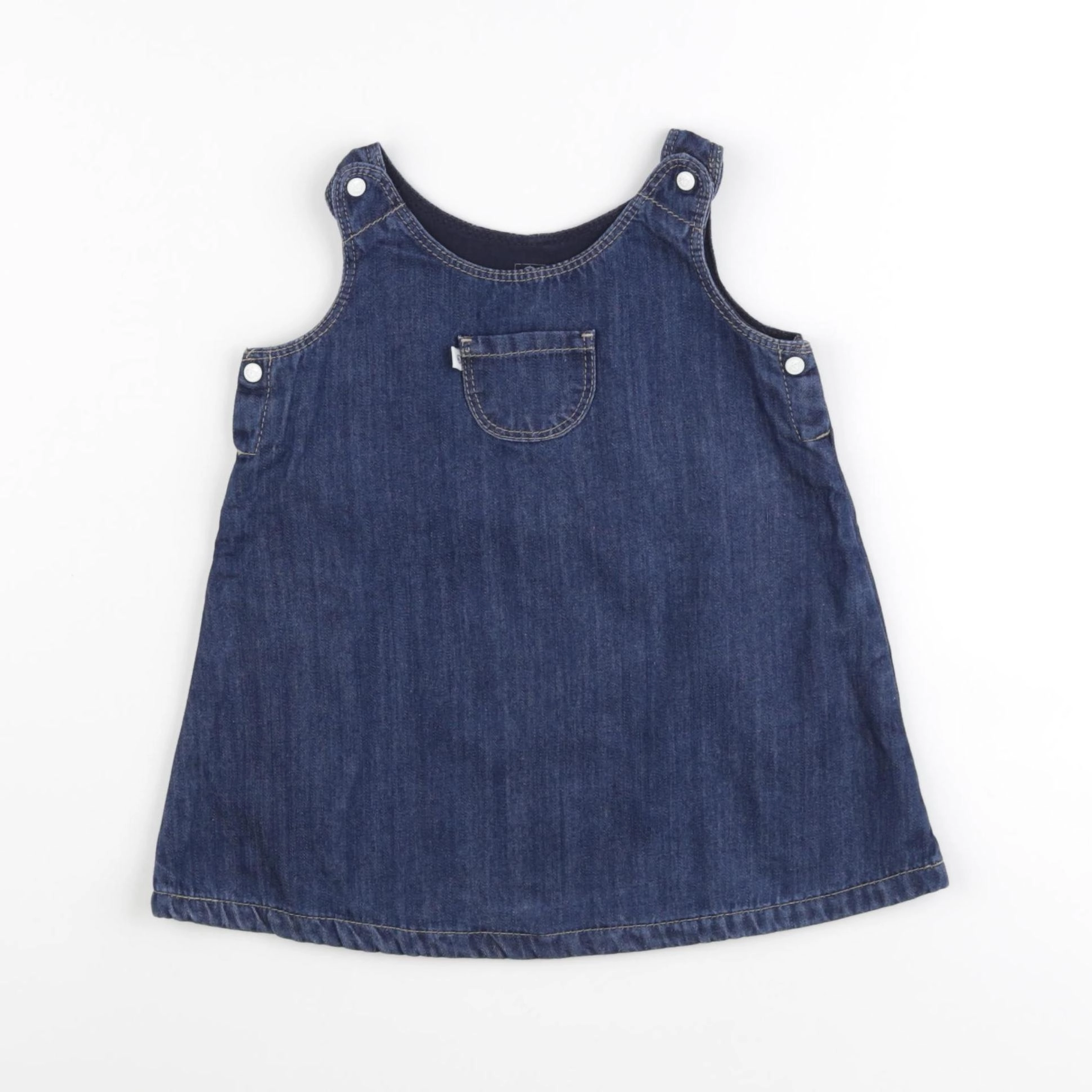 Petit Bateau - robe bleu - 12 mois