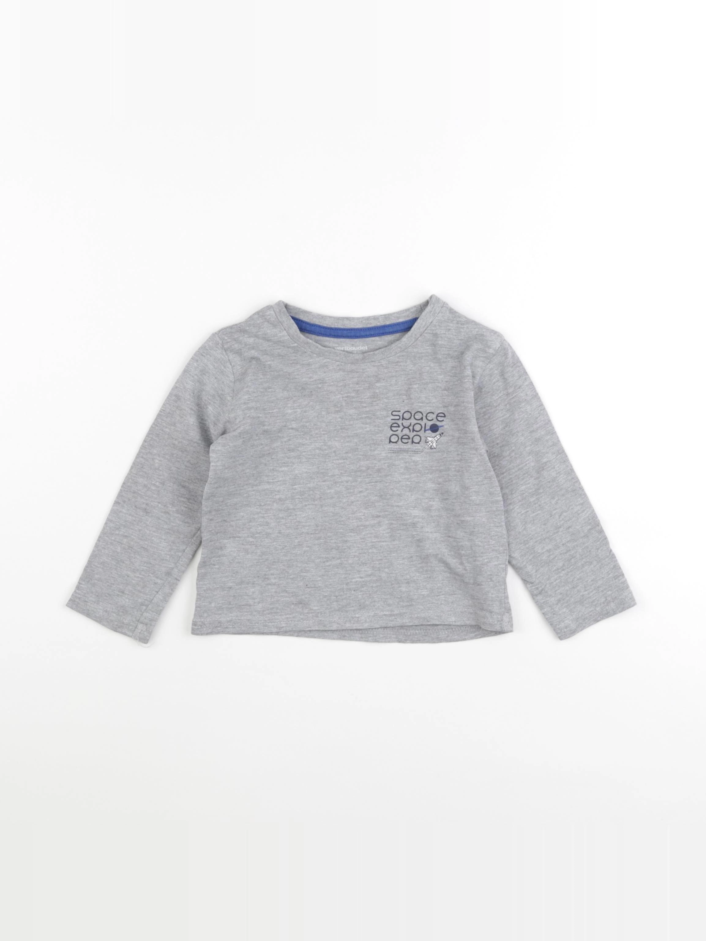 Vertbaudet - tee-shirt gris - 2 ans