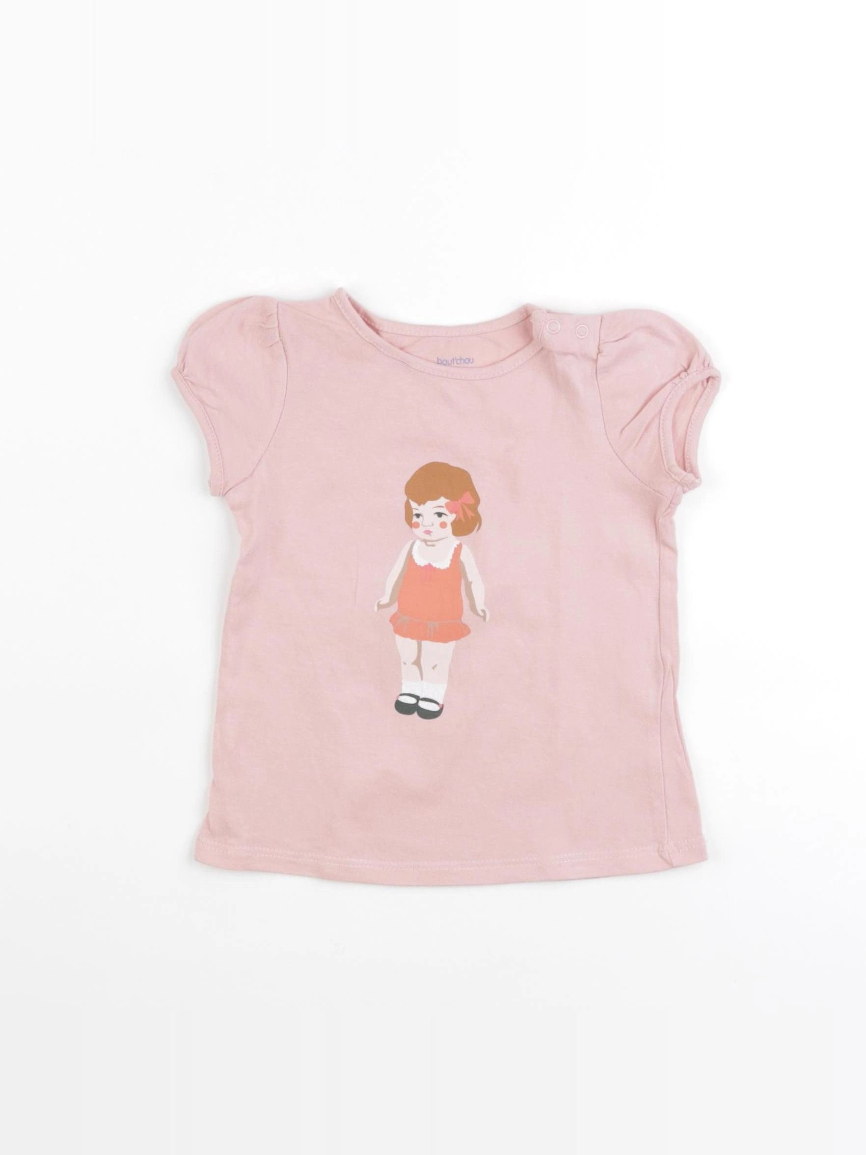 Boutchou - tee-shirt rose - 12 mois