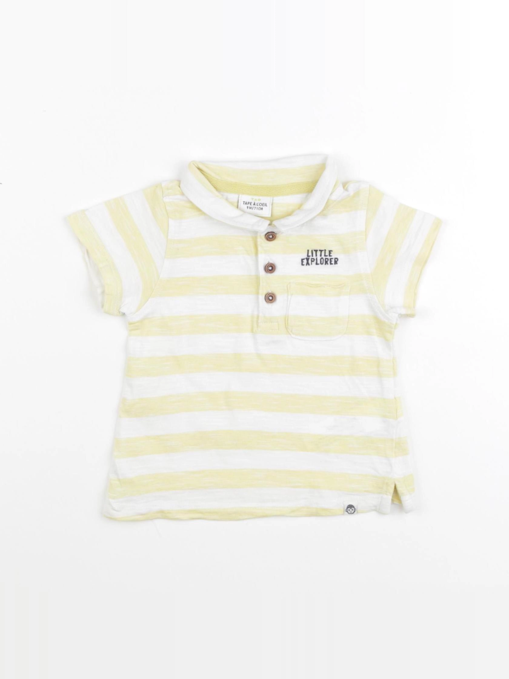 Tape à l'oeil - polo blanc, jaune - 9 mois