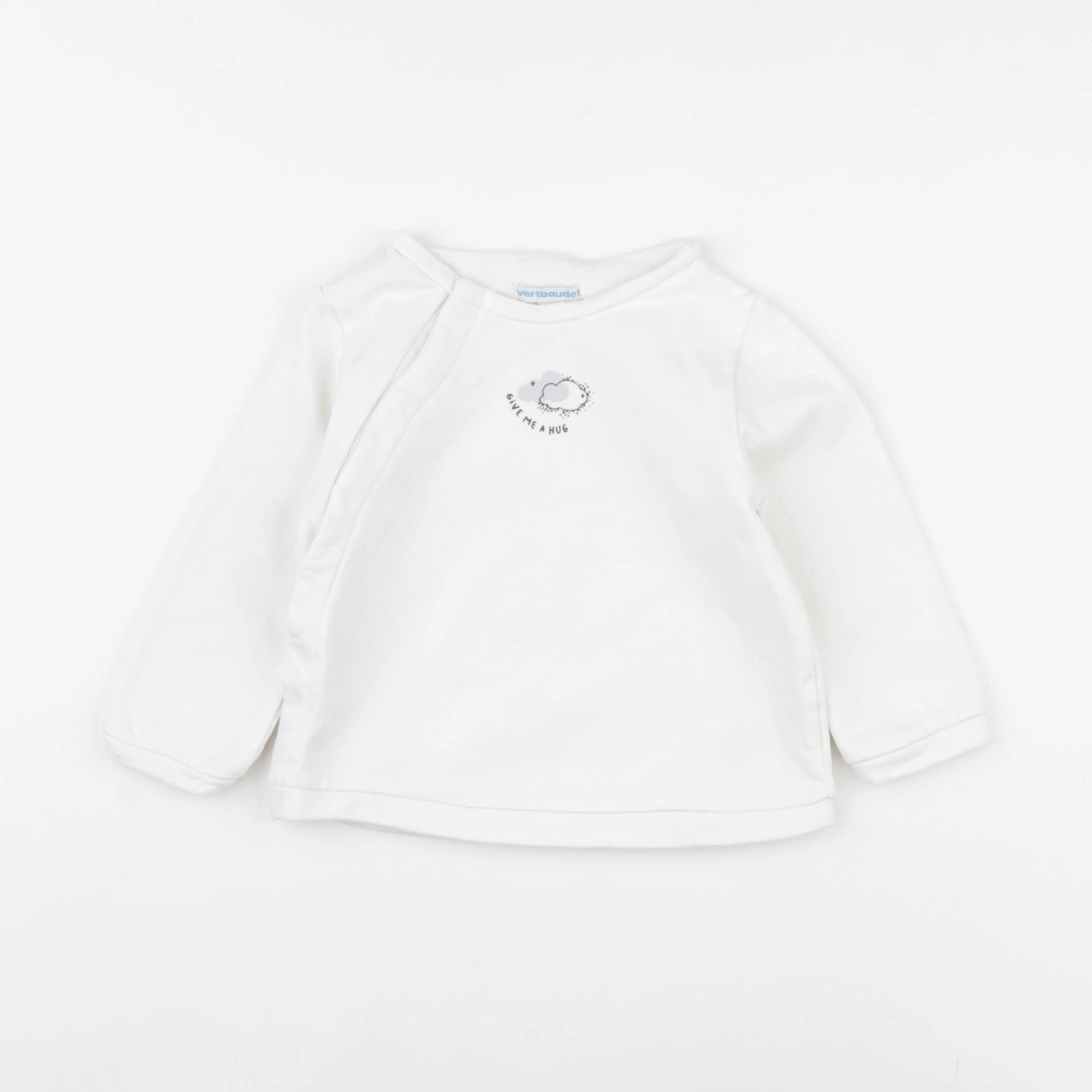 Vertbaudet - sweat blanc - 18 mois
