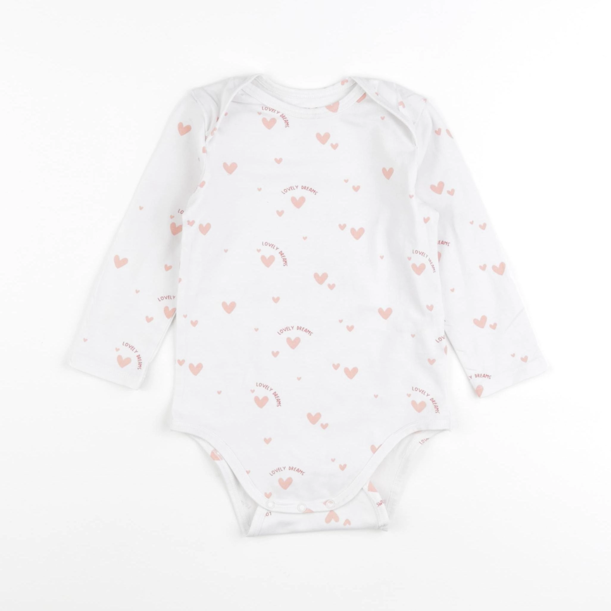 Tape à l'oeil - body blanc, rose - 24 mois