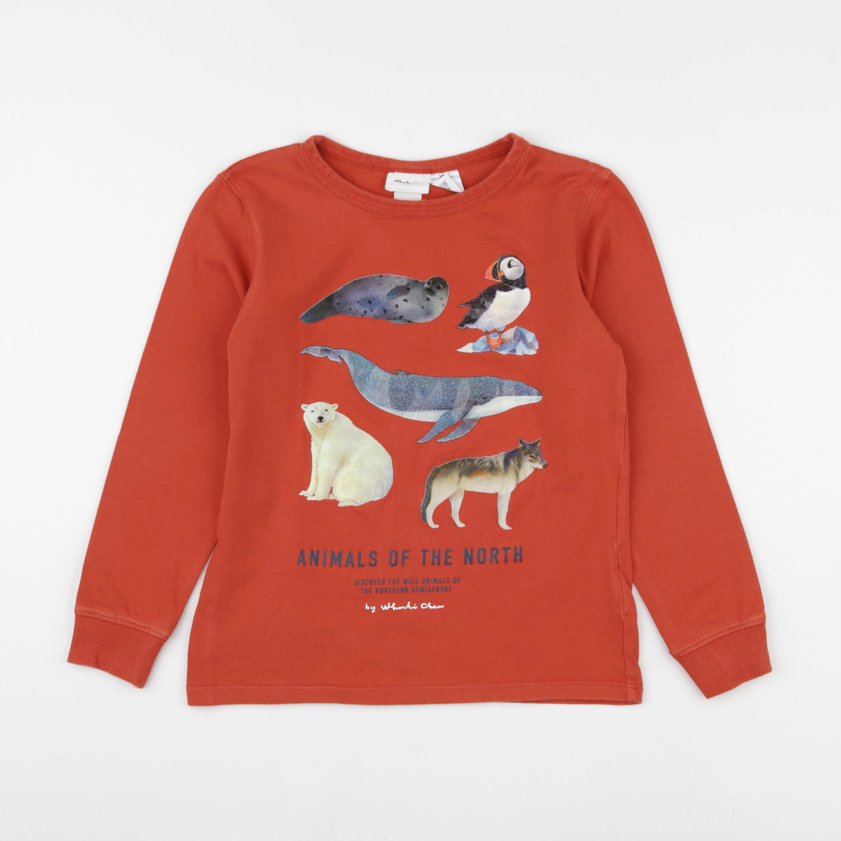 H&M - tee-shirt rouge - 6/8 ans