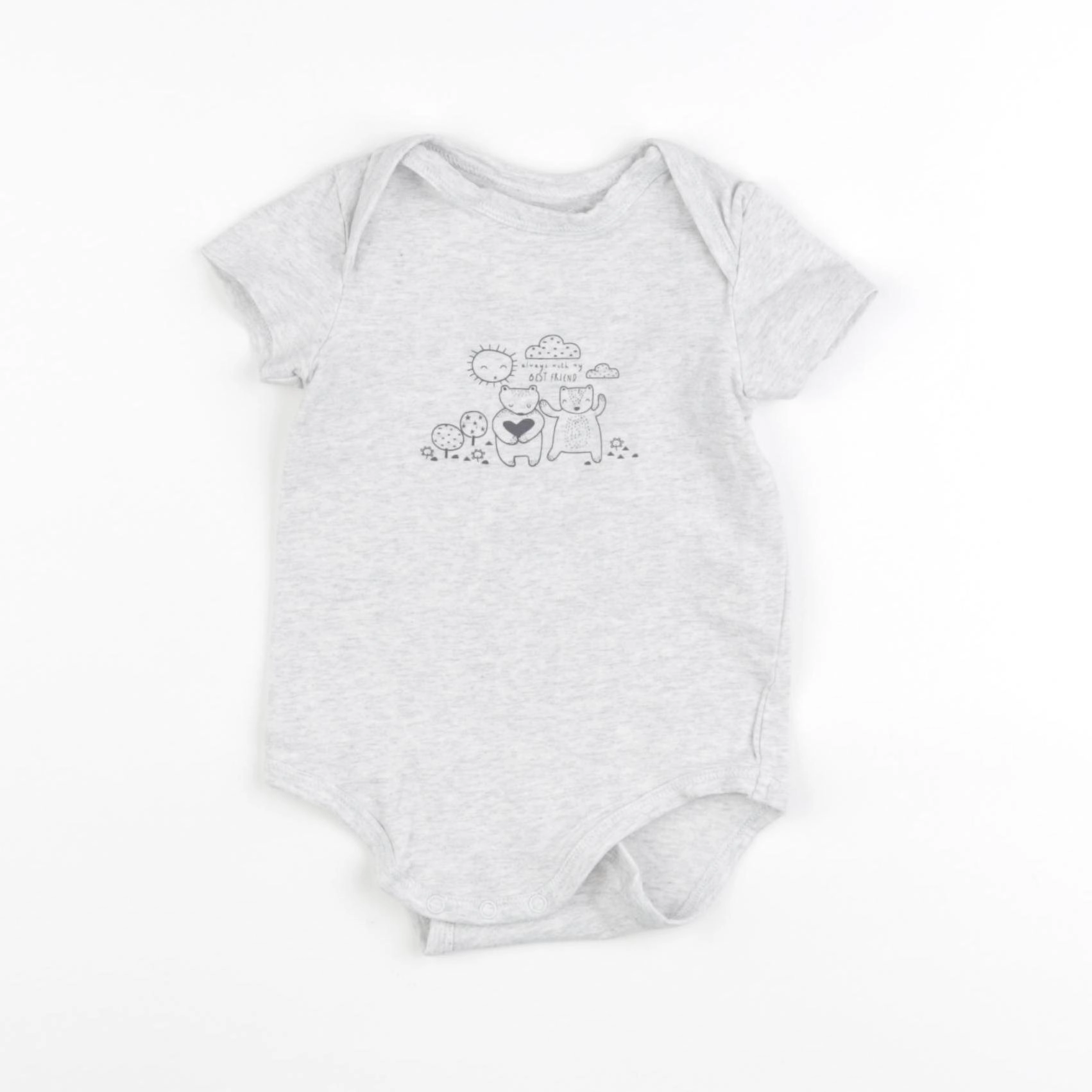 Tape à l'oeil - body gris - 9 mois