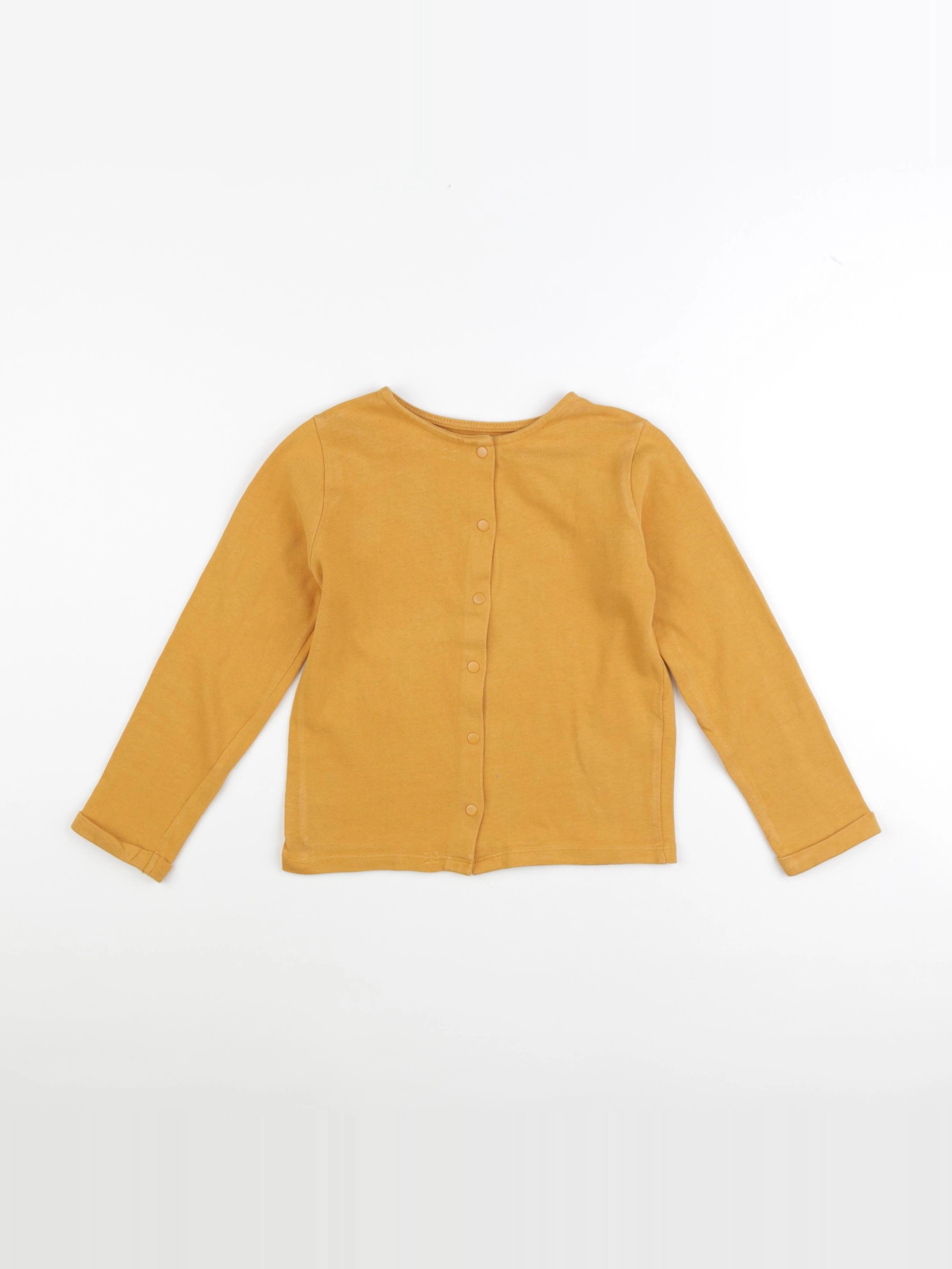 Vertbaudet - sweat jaune - 7 ans