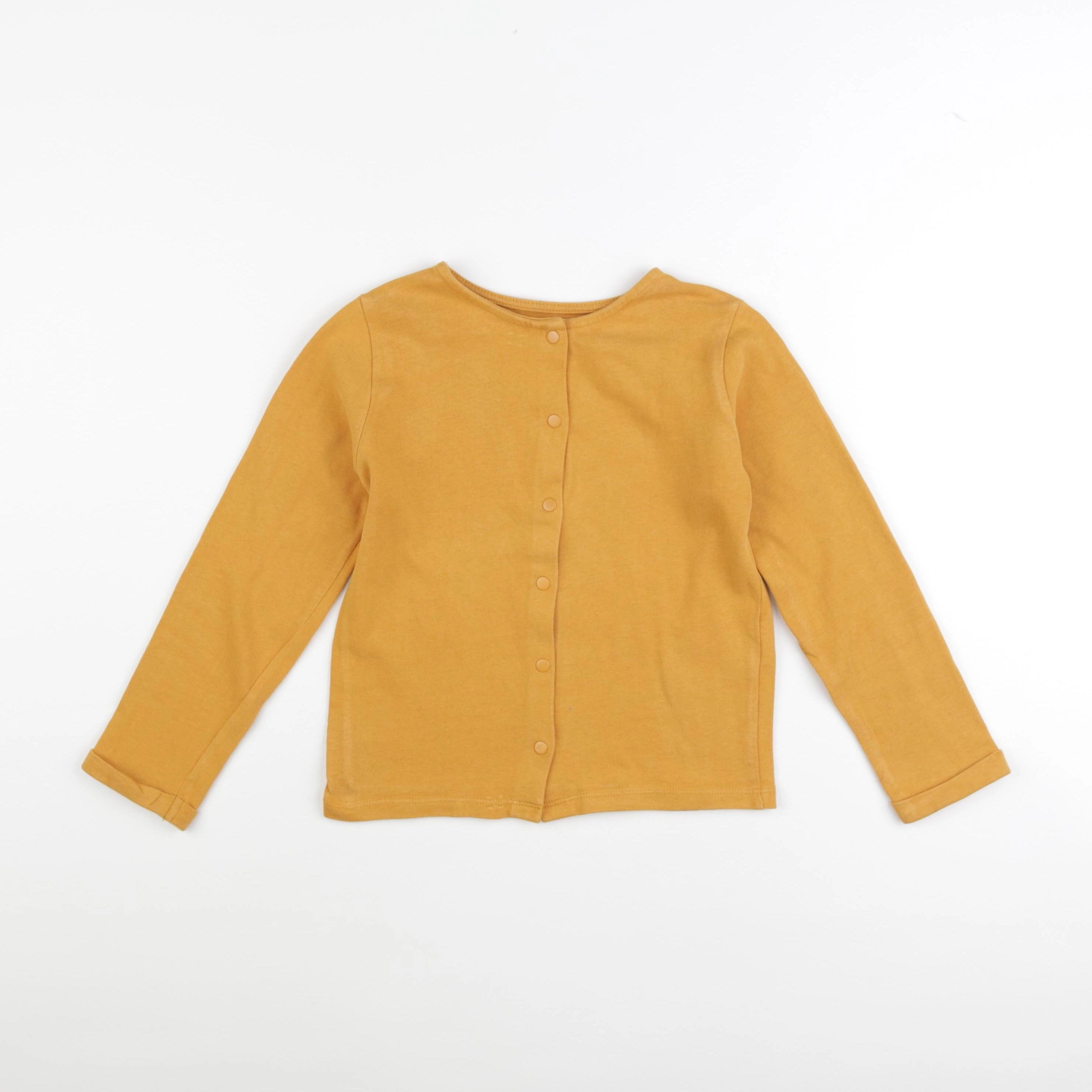 Vertbaudet - sweat jaune - 7 ans