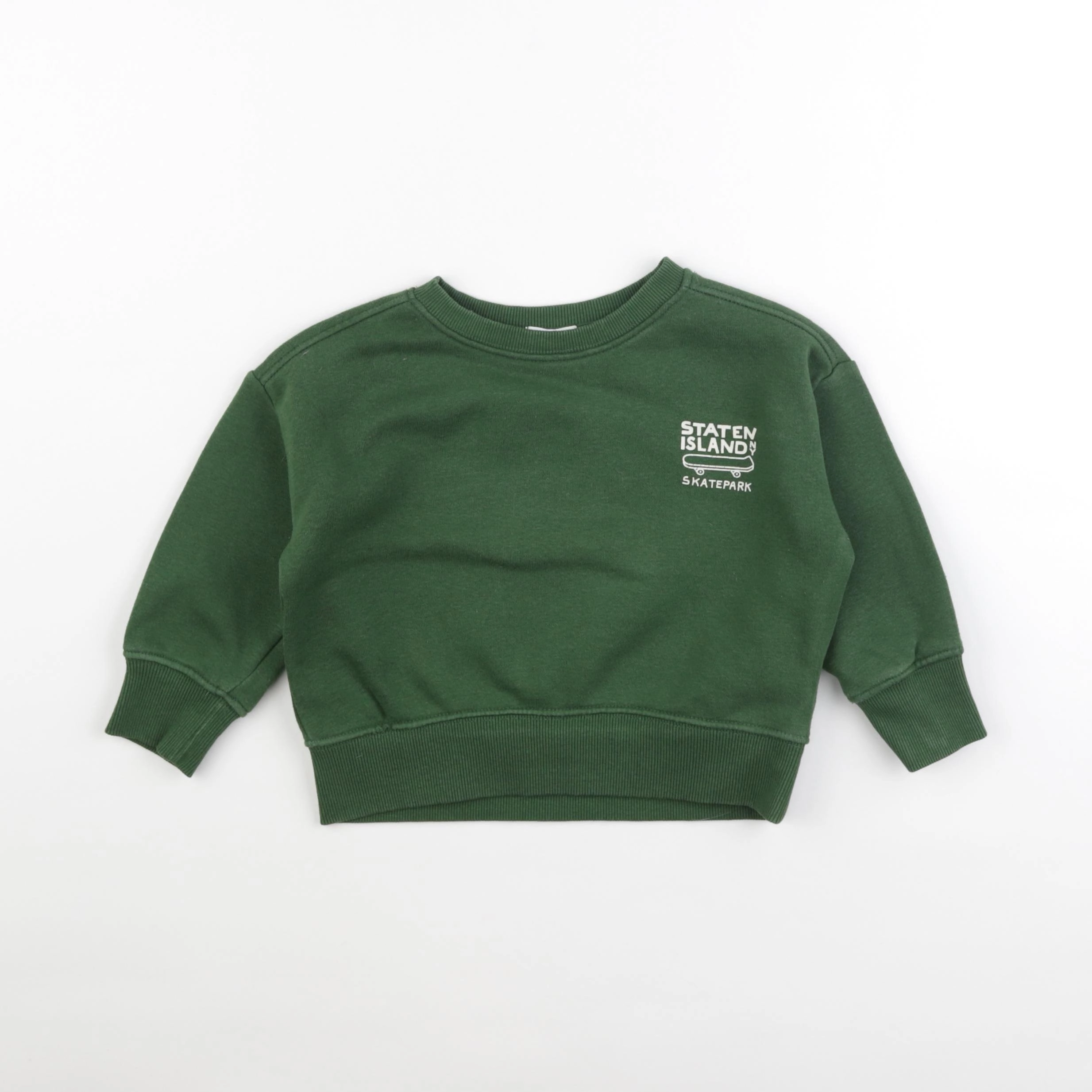 Vertbaudet - sweat vert - 2 ans