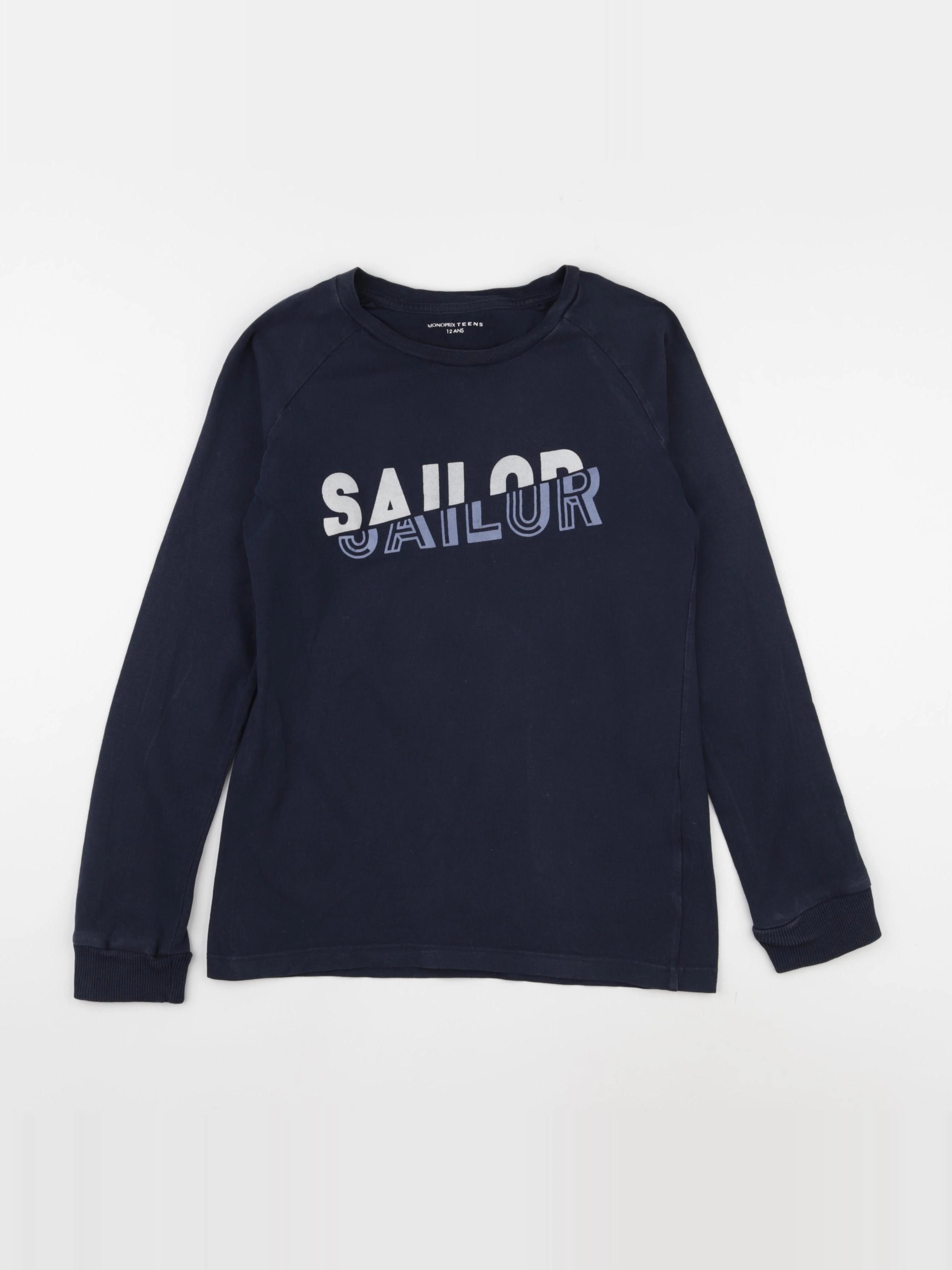 Monoprix - tee-shirt bleu - 12 ans