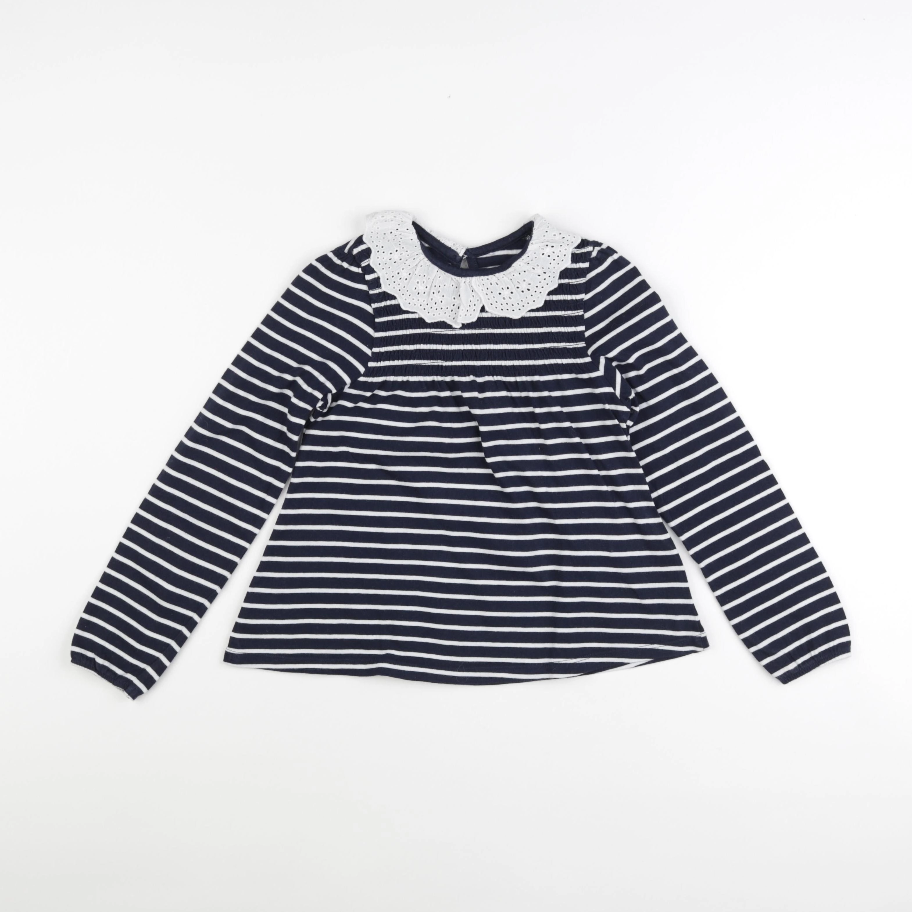 Vertbaudet - tee-shirt bleu, blanc - 8 ans