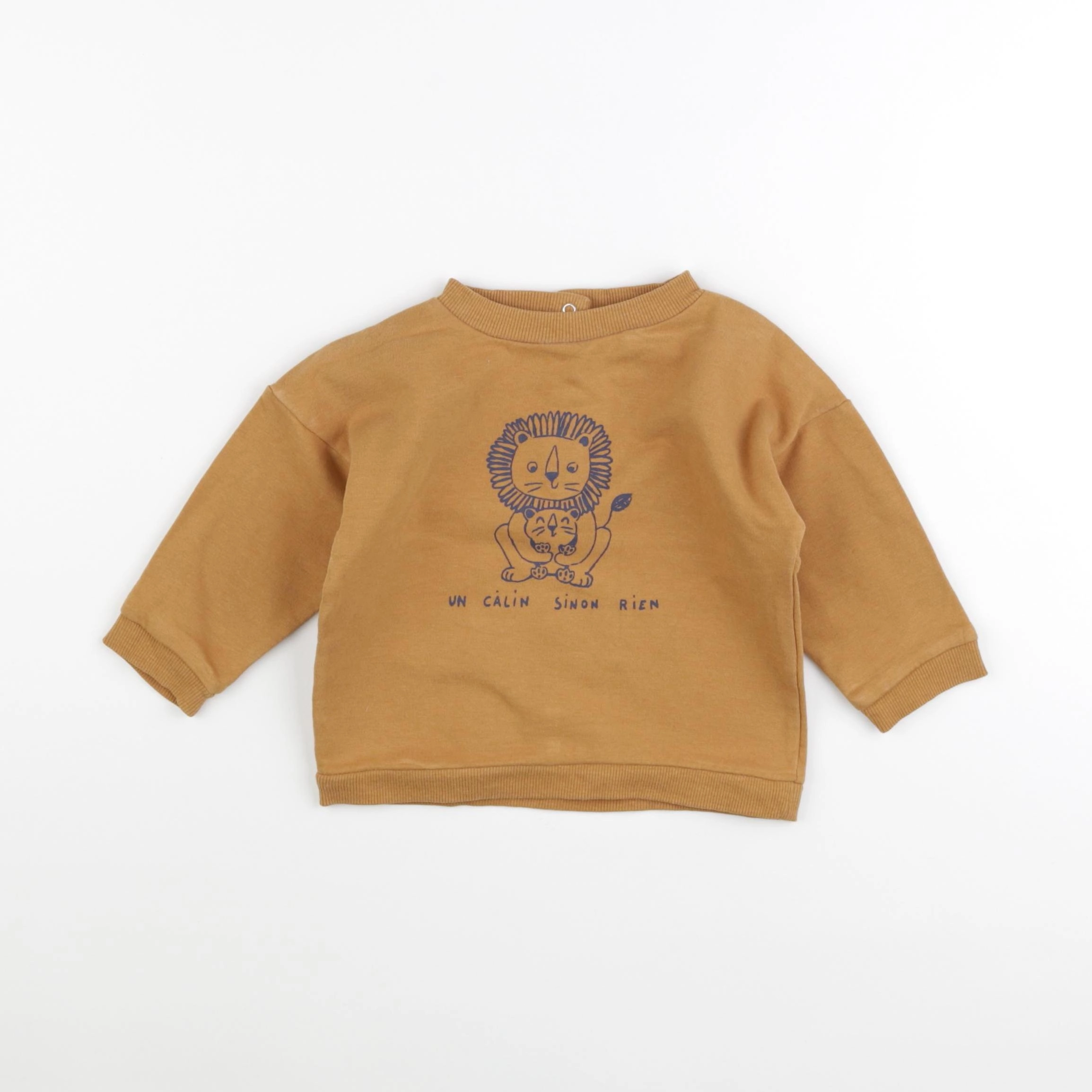 Vertbaudet - sweat marron - 12 mois