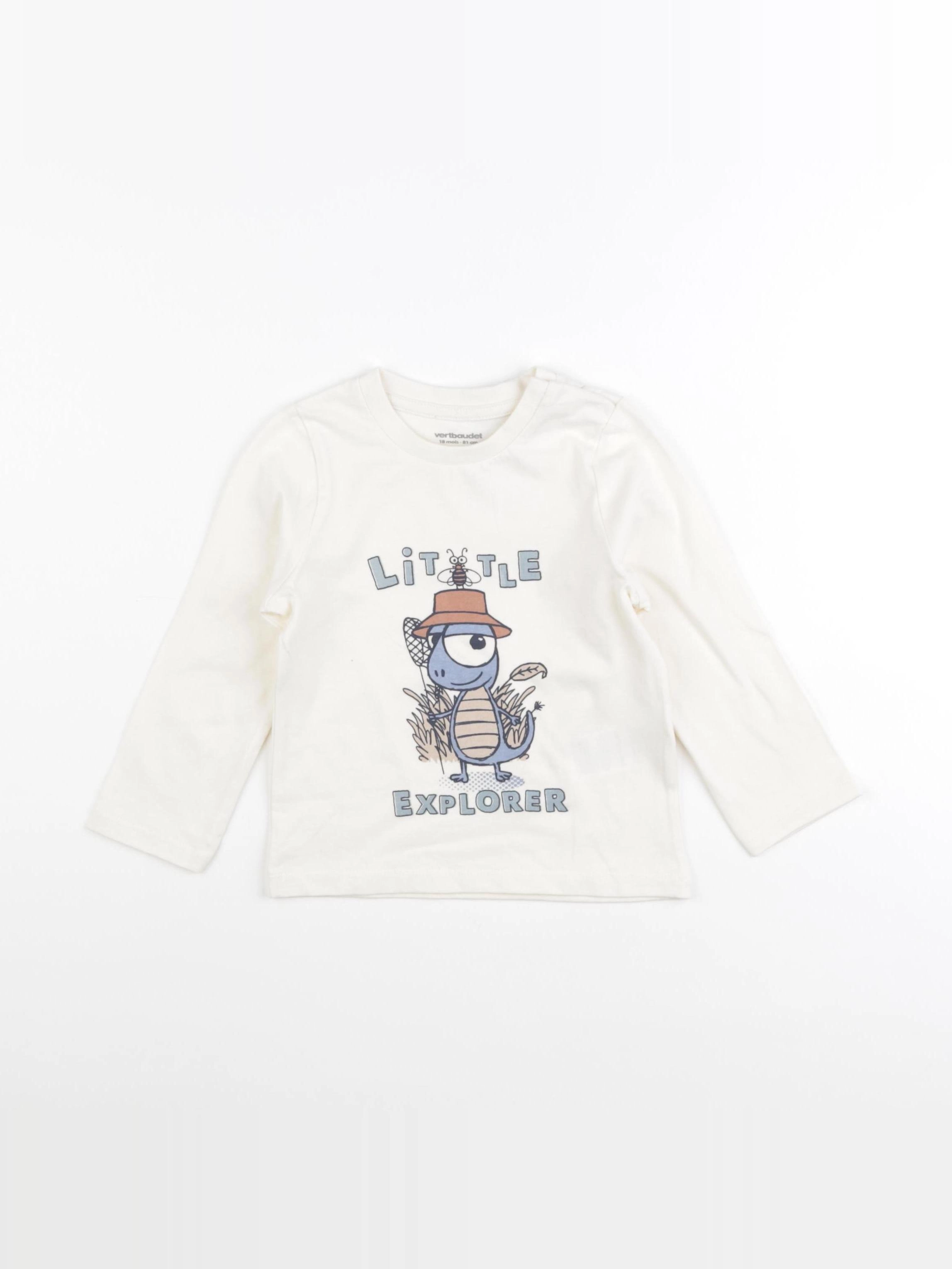 Vertbaudet - tee-shirt beige - 18 mois