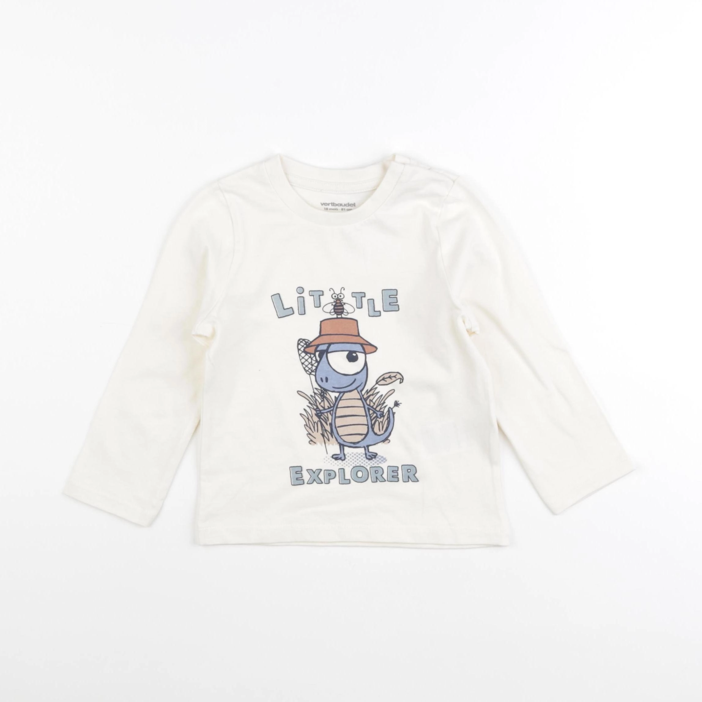 Vertbaudet - tee-shirt beige - 18 mois