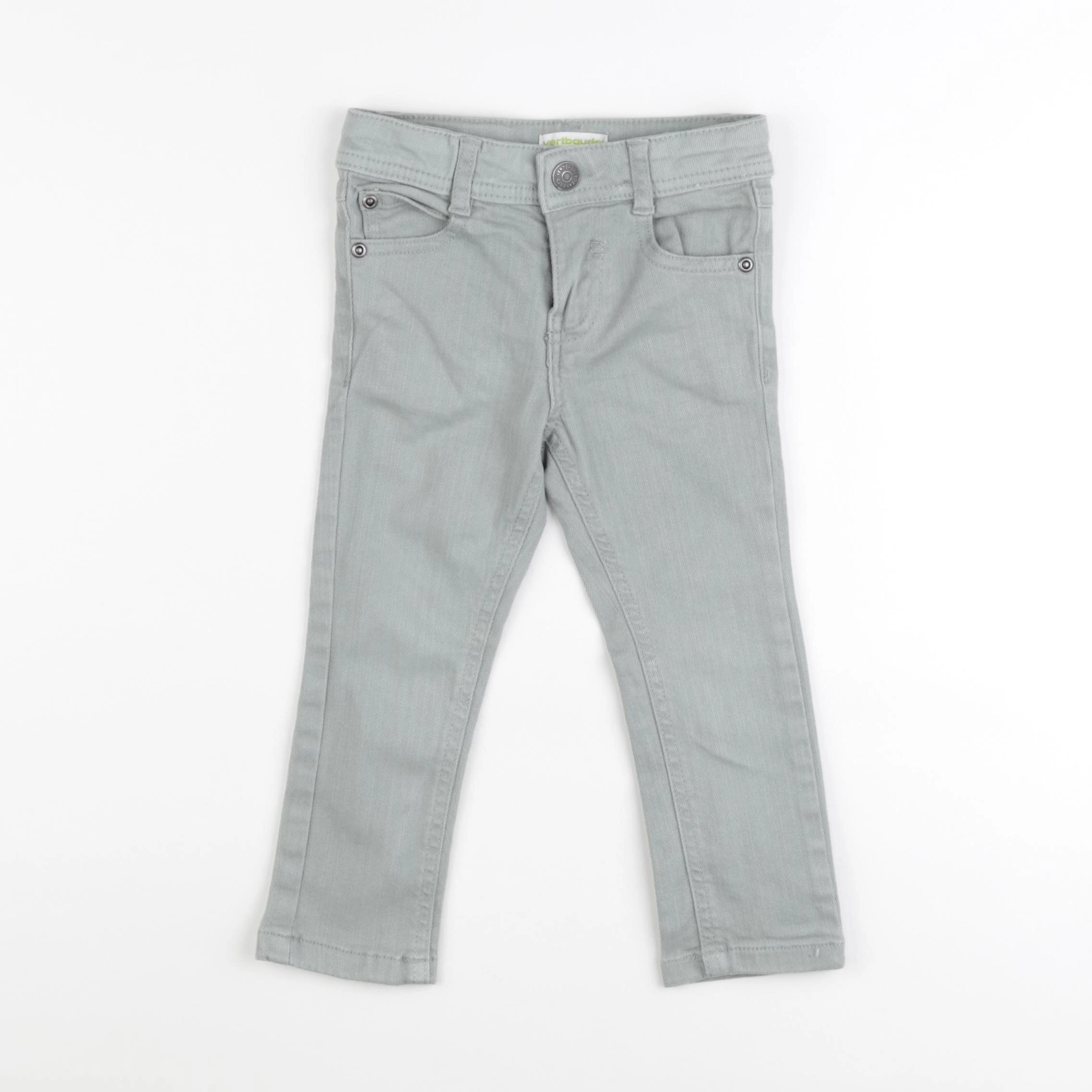 Vertbaudet - jean vert - 2 ans