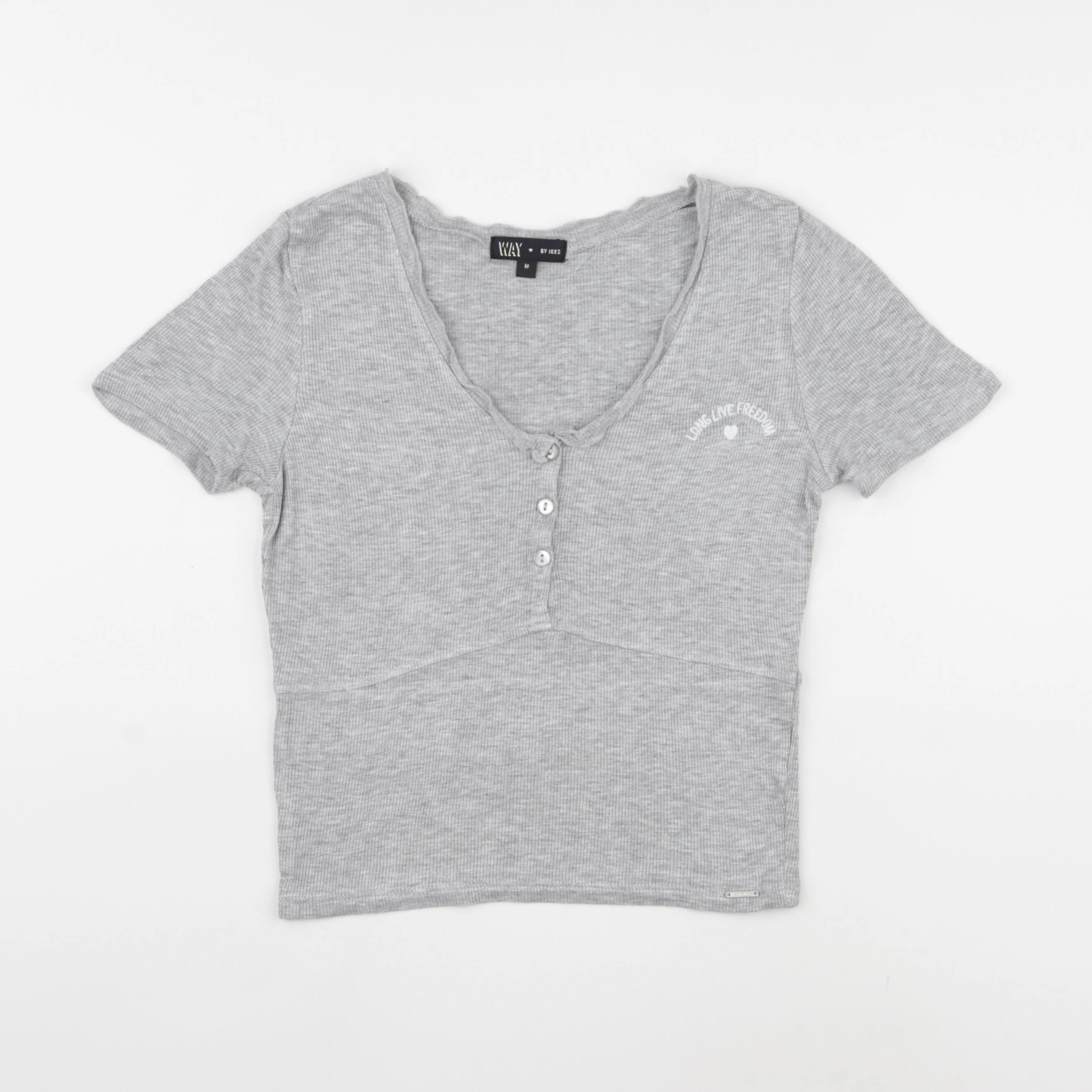IKKS - tee-shirt gris - 16 ans