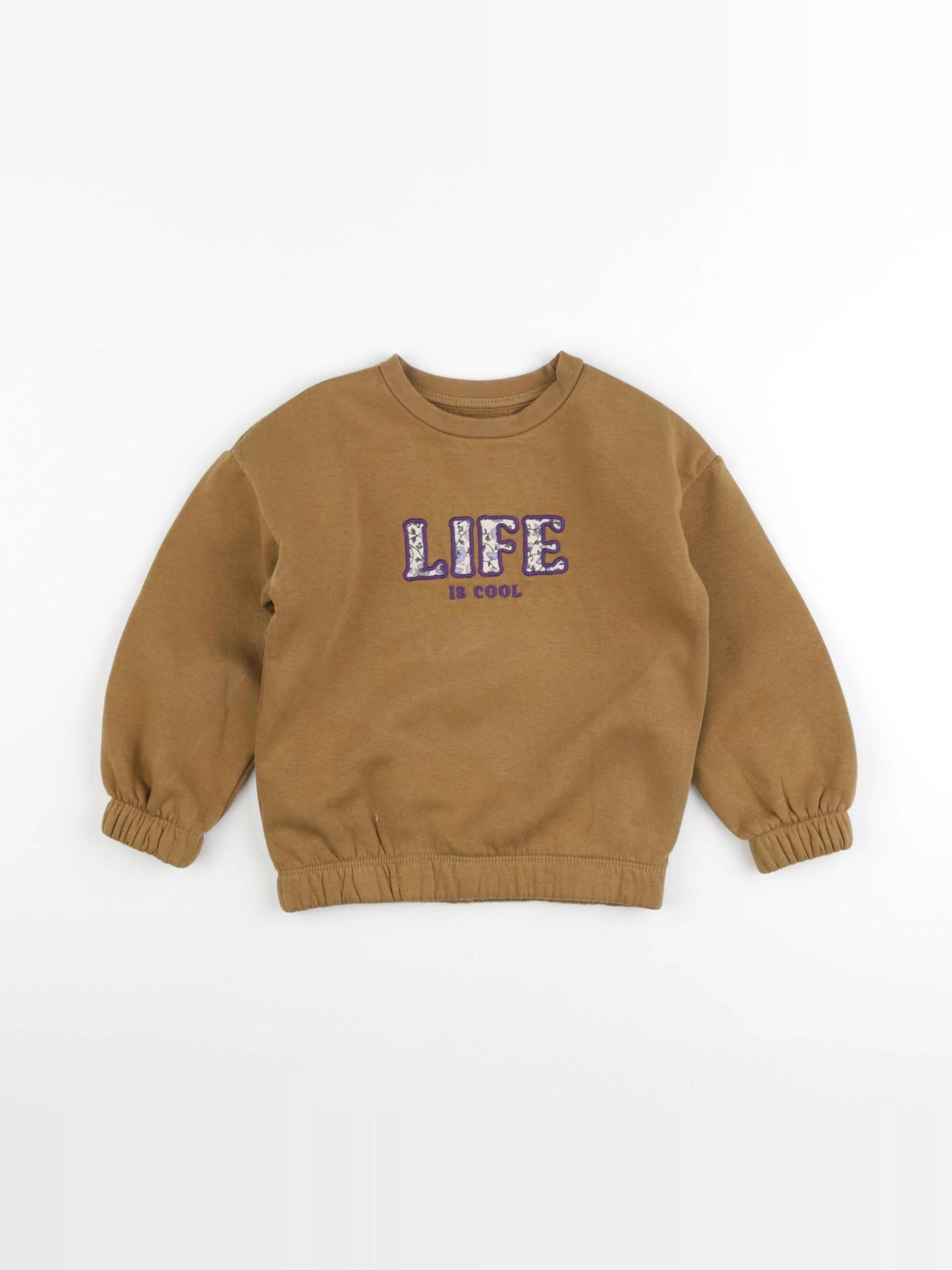 Vertbaudet - sweat marron - 4 ans