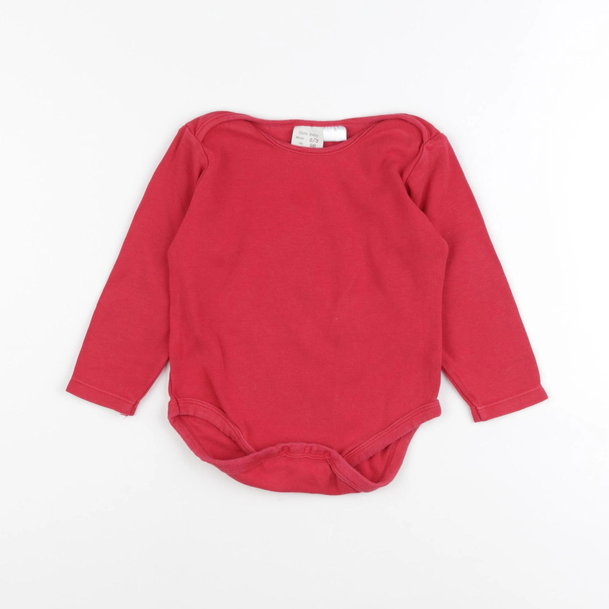 Zara - body rouge - 2/3 ans