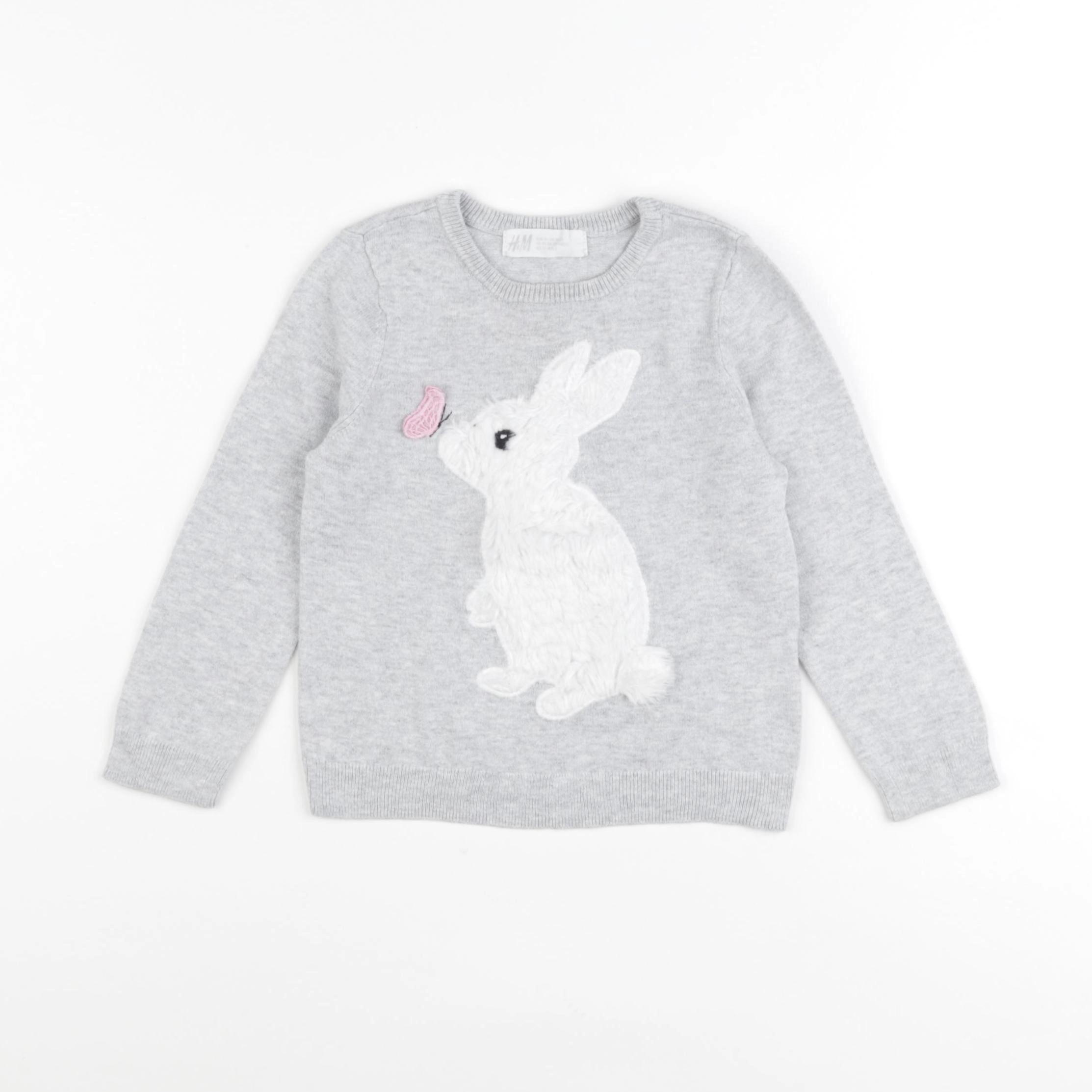 H&M - pull gris - 18/24 mois