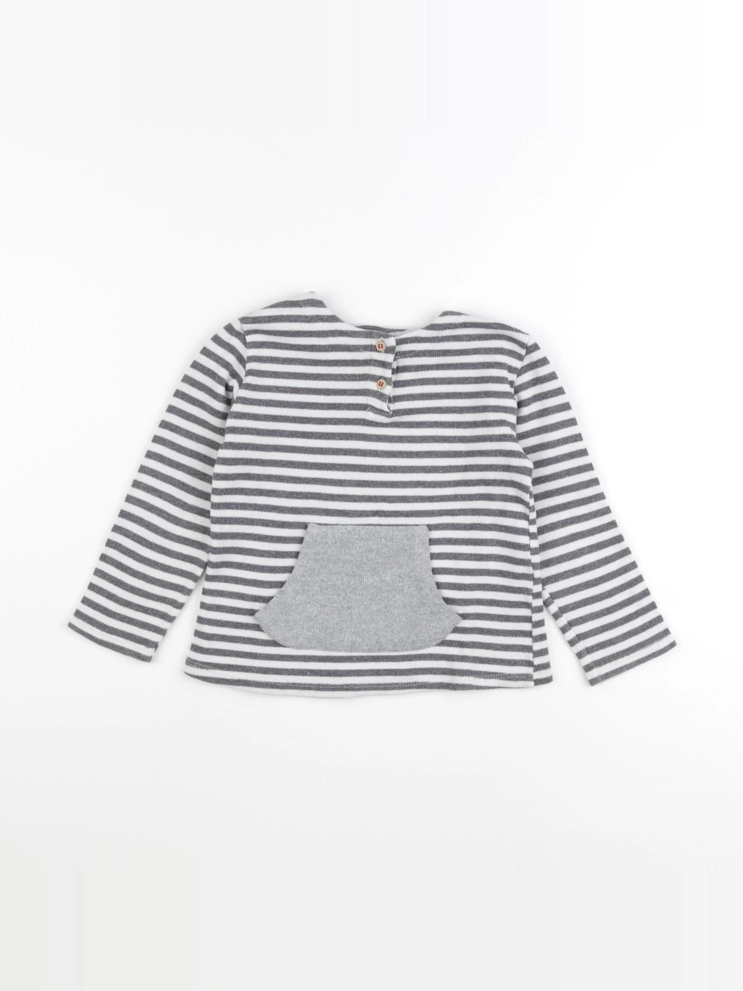 Zara - pull gris - 2/3 ans