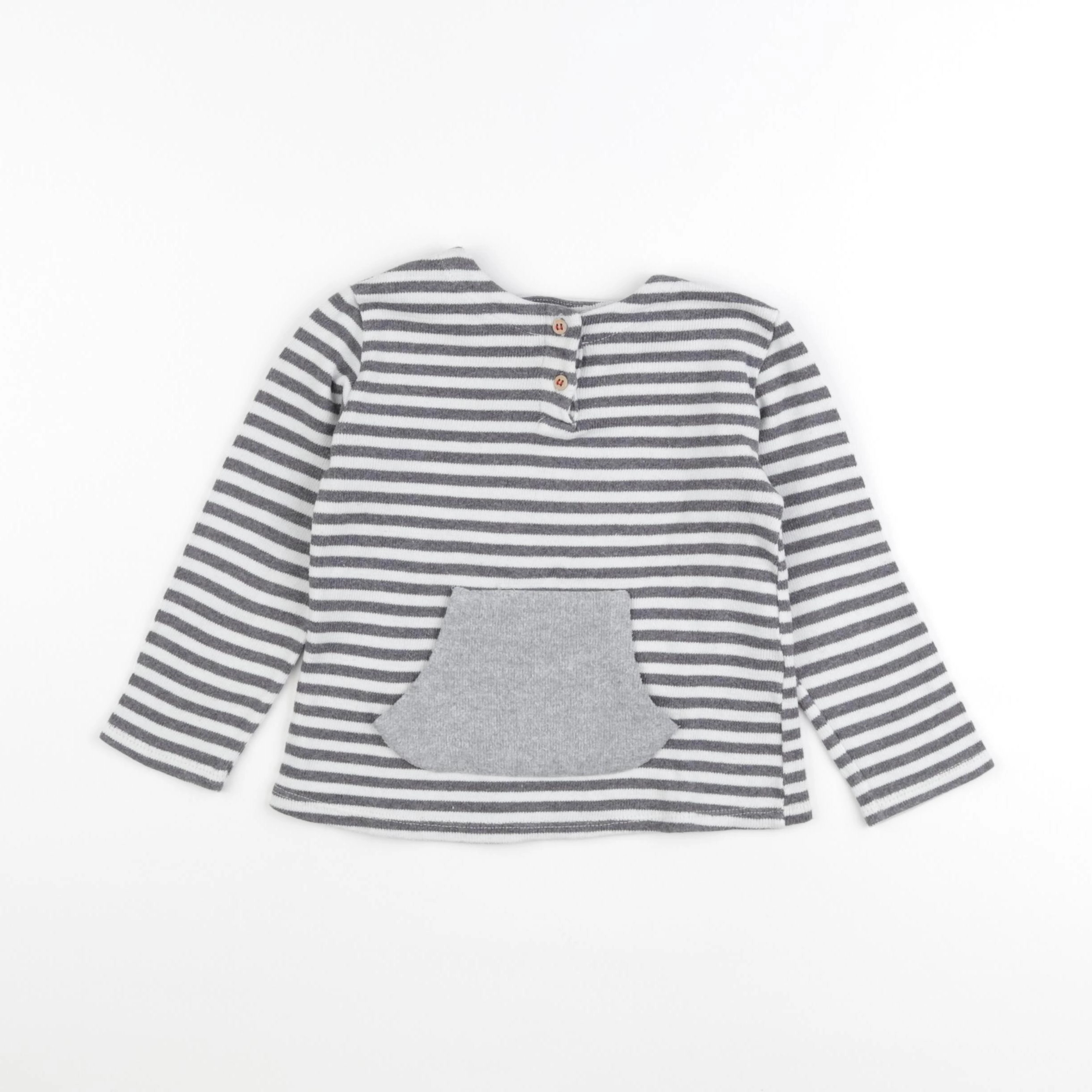 Zara - pull gris - 2/3 ans