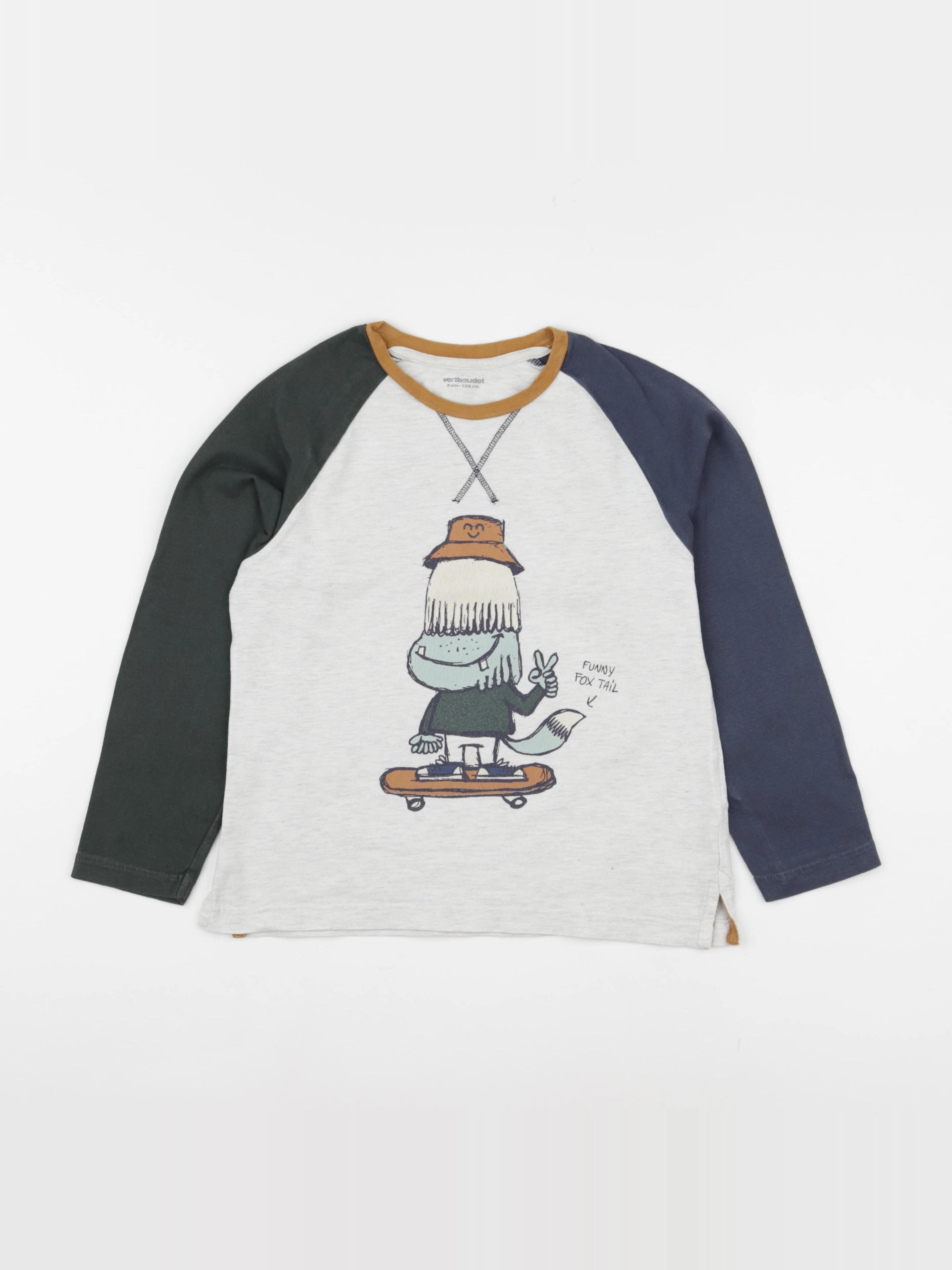 Vertbaudet - tee-shirt gris - 8 ans