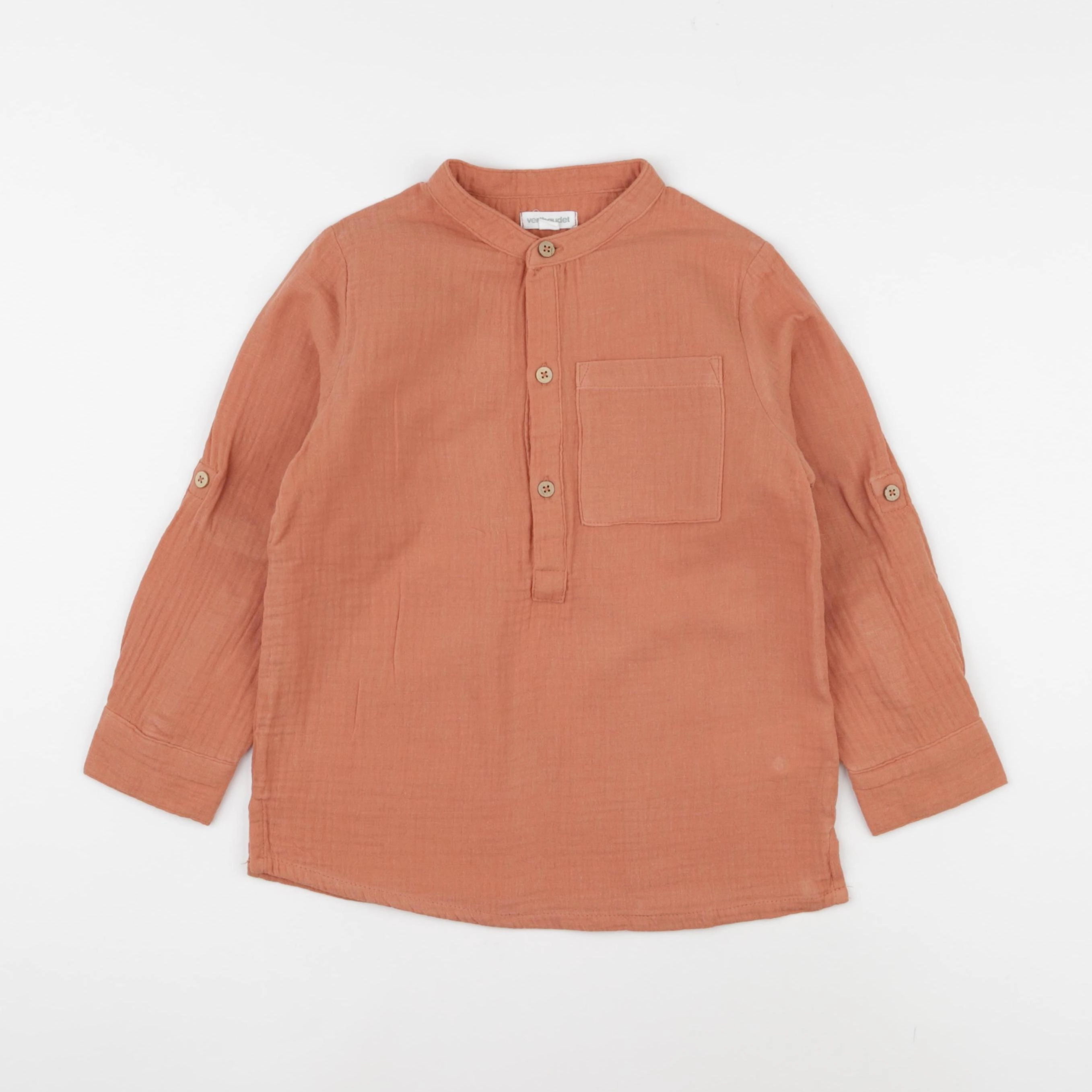 Vertbaudet - chemise orange - 6 ans