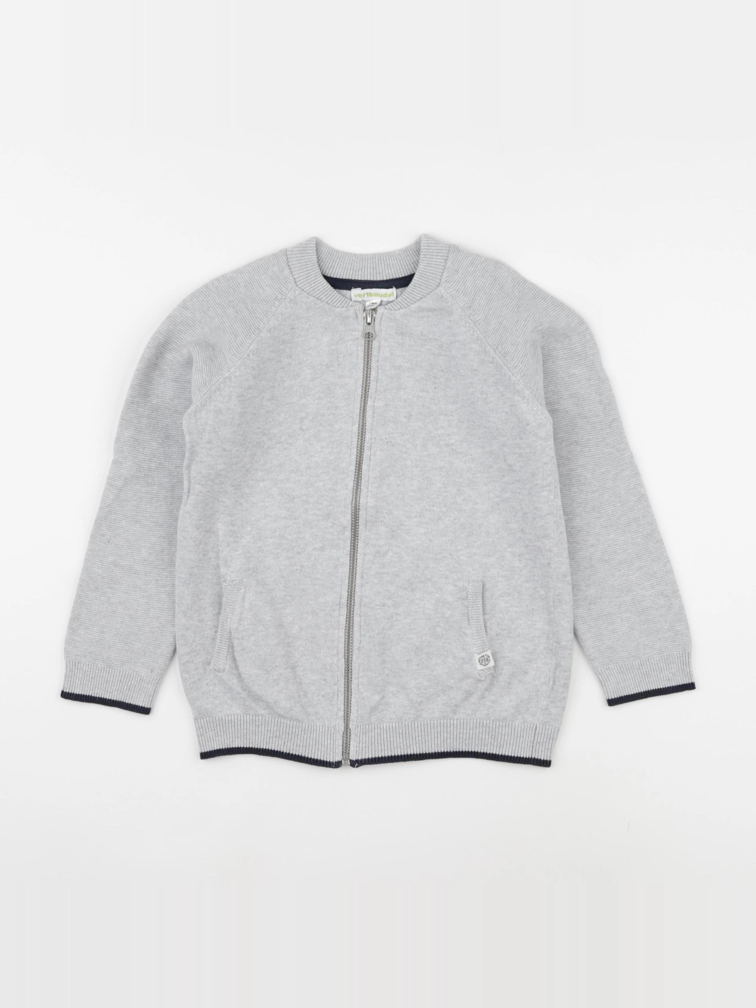 Vertbaudet - gilet gris - 6 ans